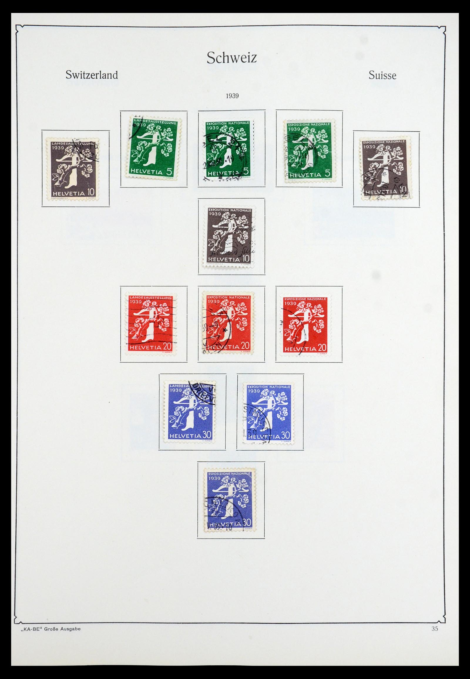35756 032 - Postzegelverzameling 35756 Zwitserland 1854-1963.
