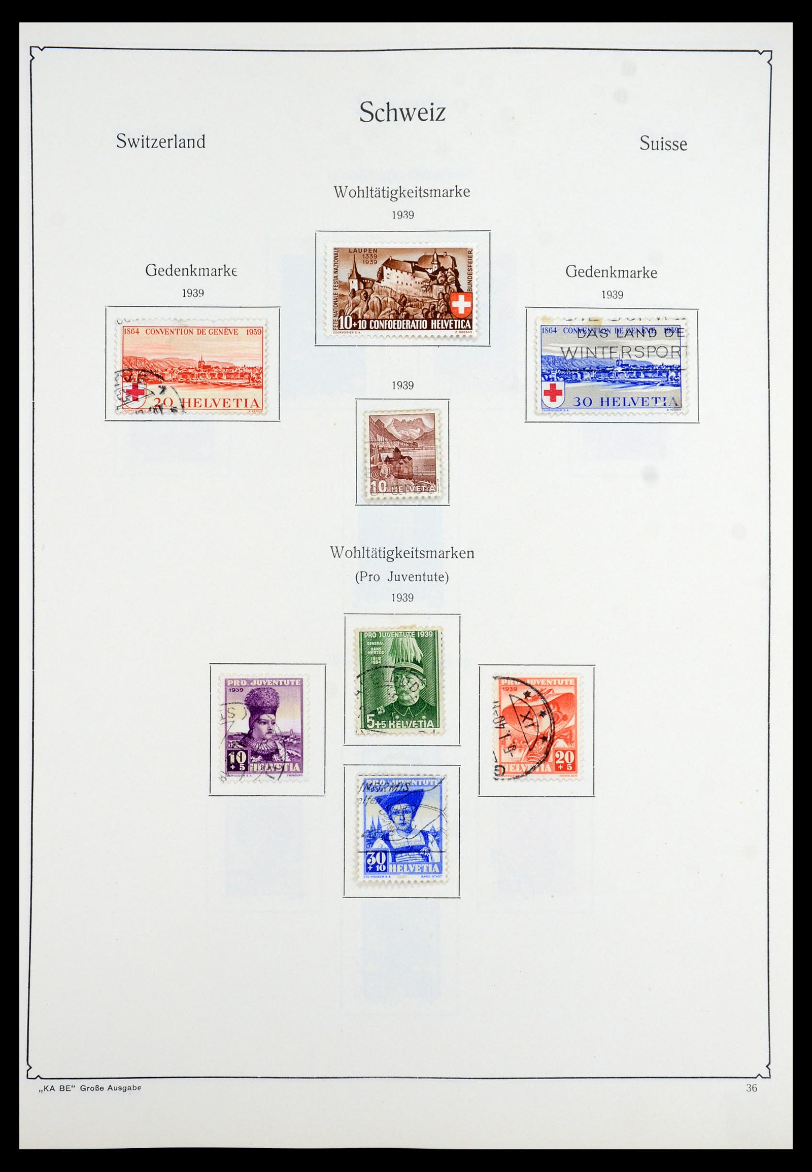 35756 033 - Postzegelverzameling 35756 Zwitserland 1854-1963.