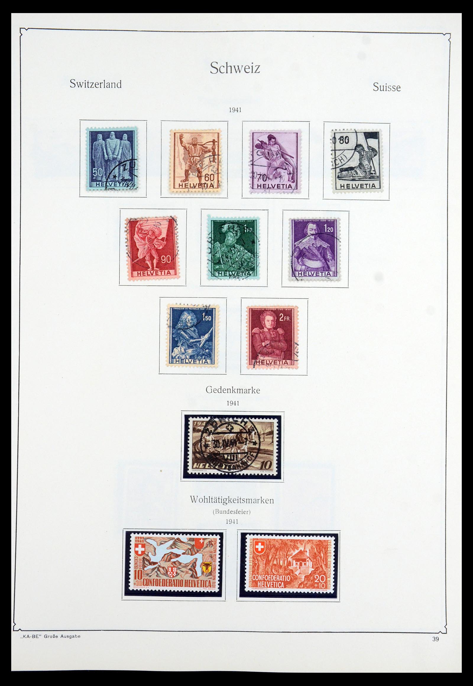 35756 035 - Stamp Collection 35756 Switzerland 1854-1963.