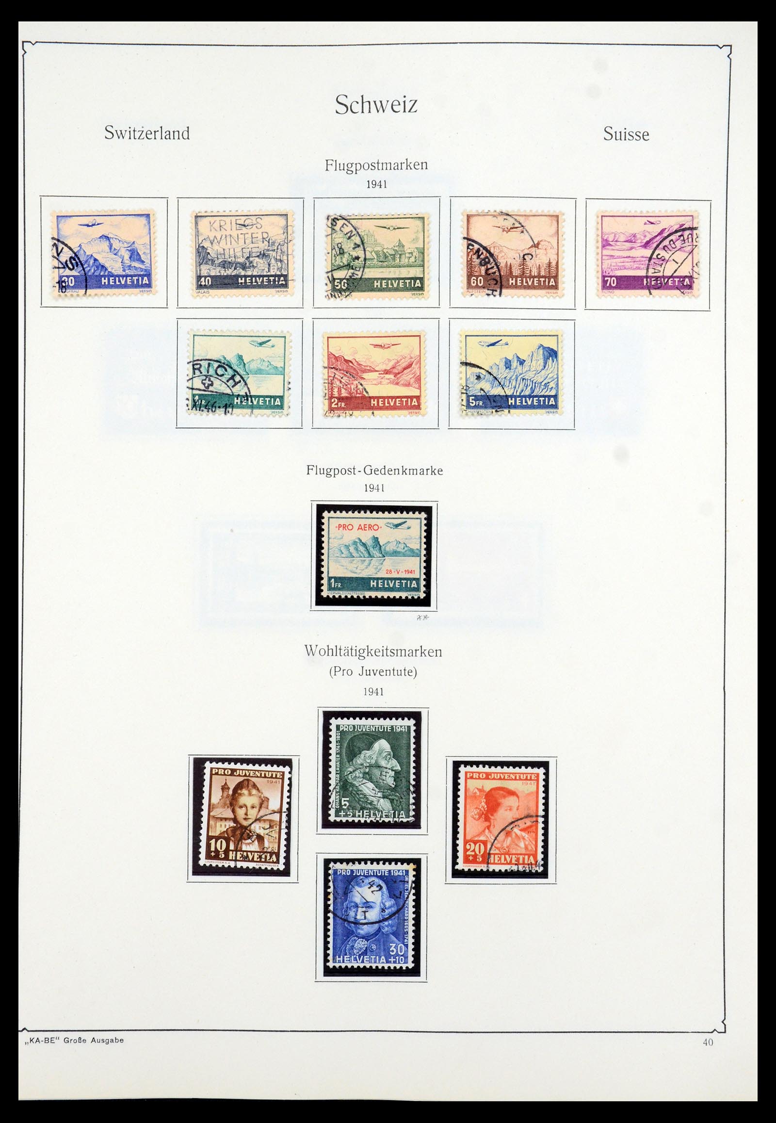35756 036 - Postzegelverzameling 35756 Zwitserland 1854-1963.
