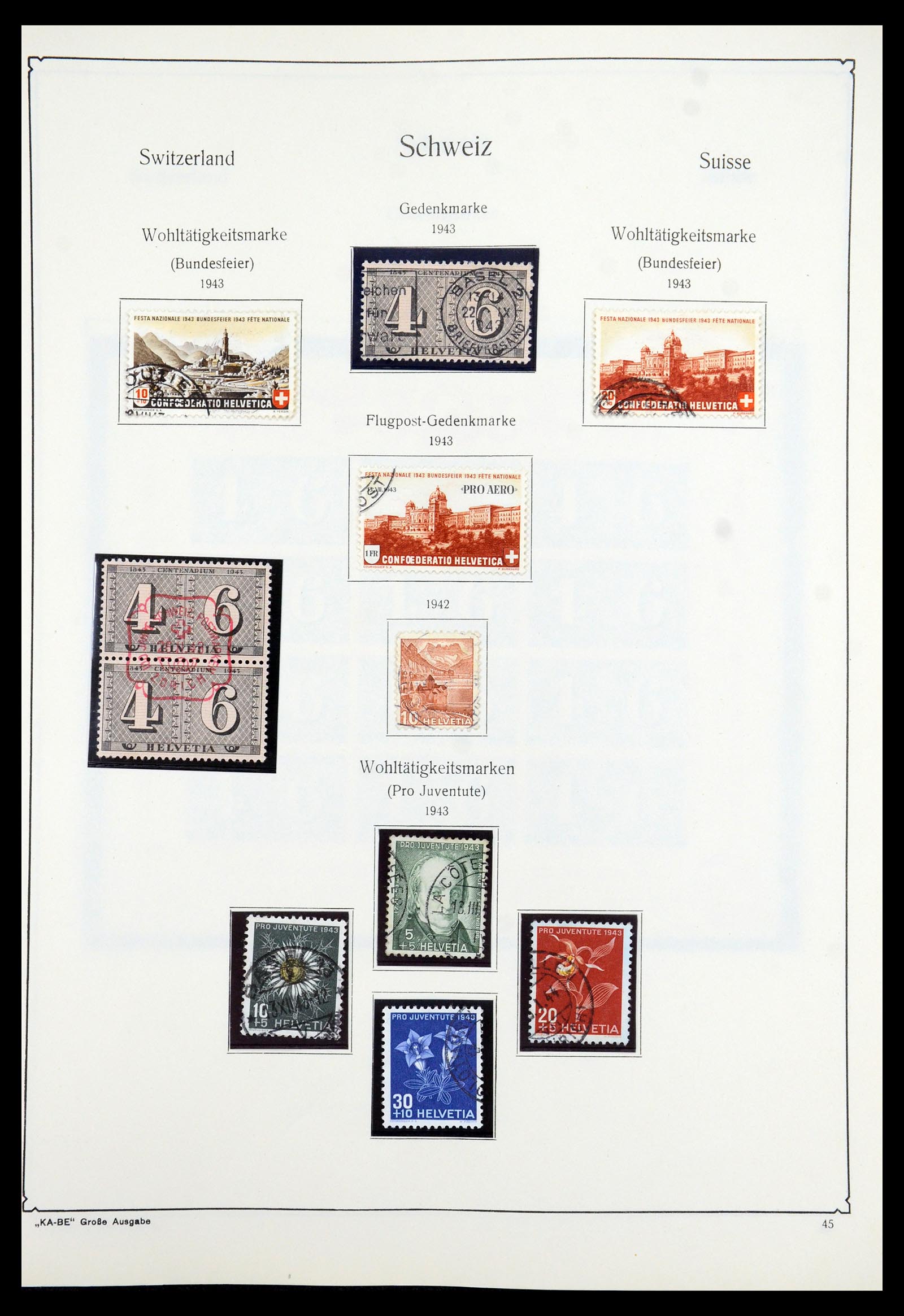 35756 039 - Stamp Collection 35756 Switzerland 1854-1963.