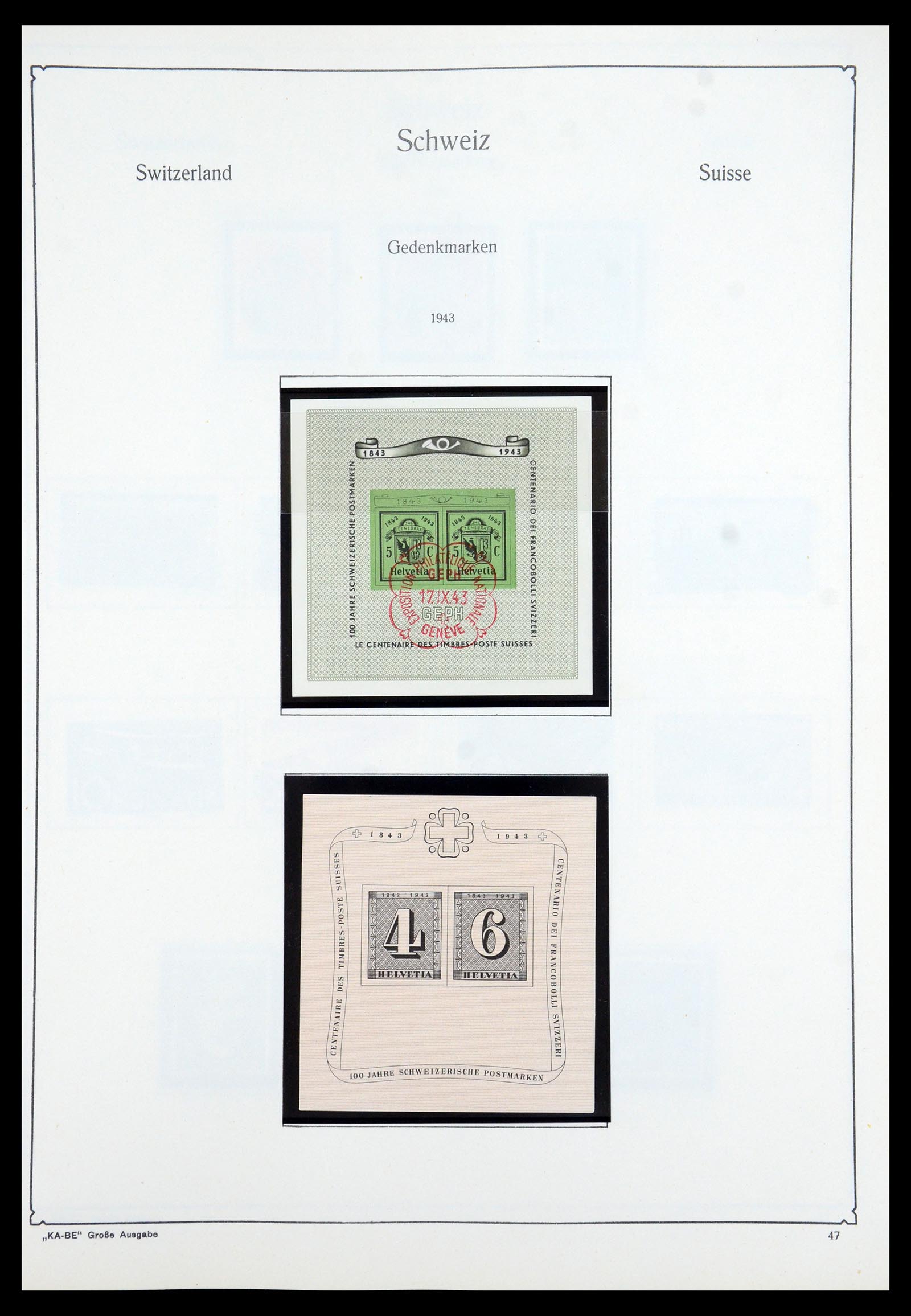 35756 041 - Stamp Collection 35756 Switzerland 1854-1963.
