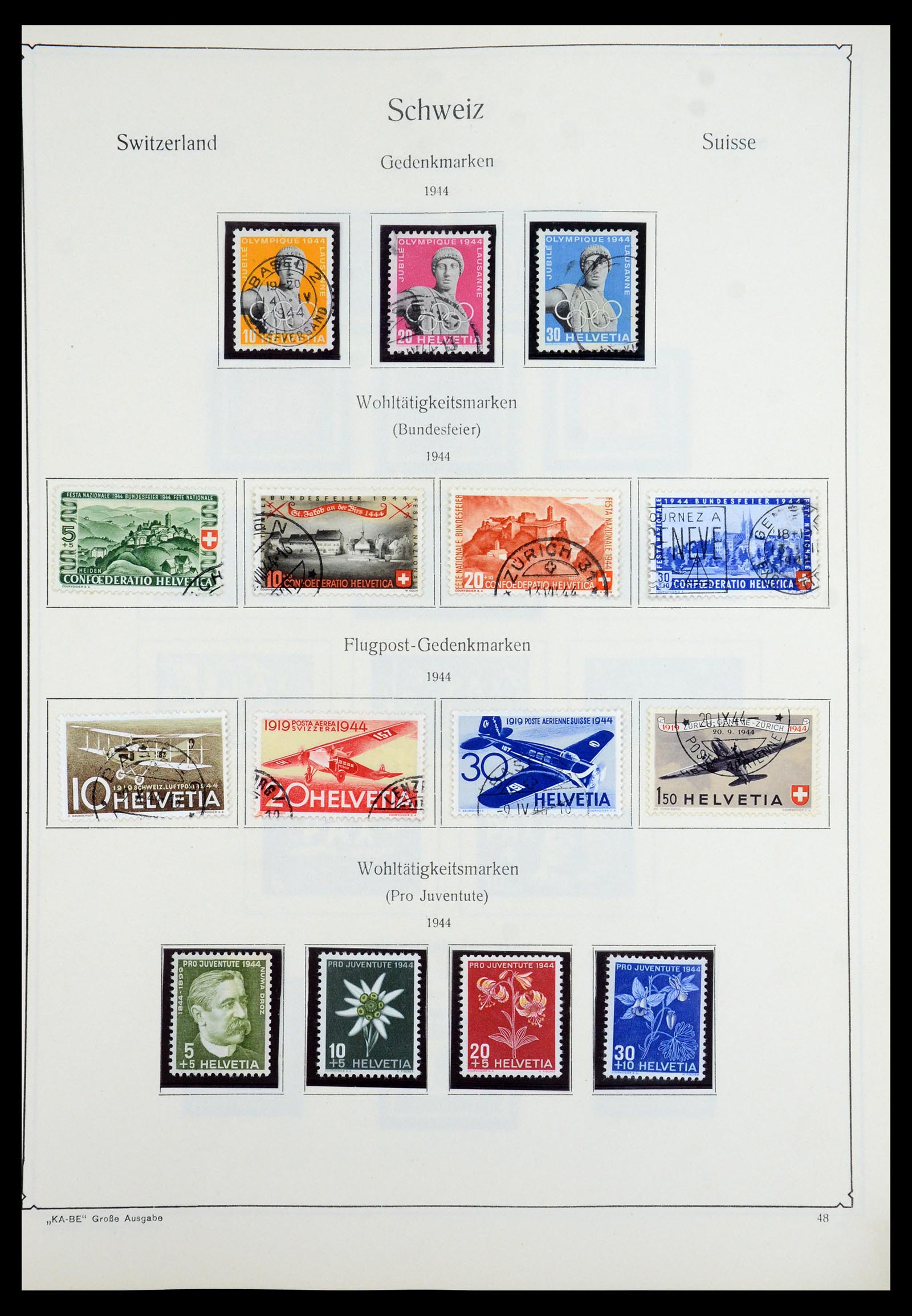 35756 042 - Stamp Collection 35756 Switzerland 1854-1963.
