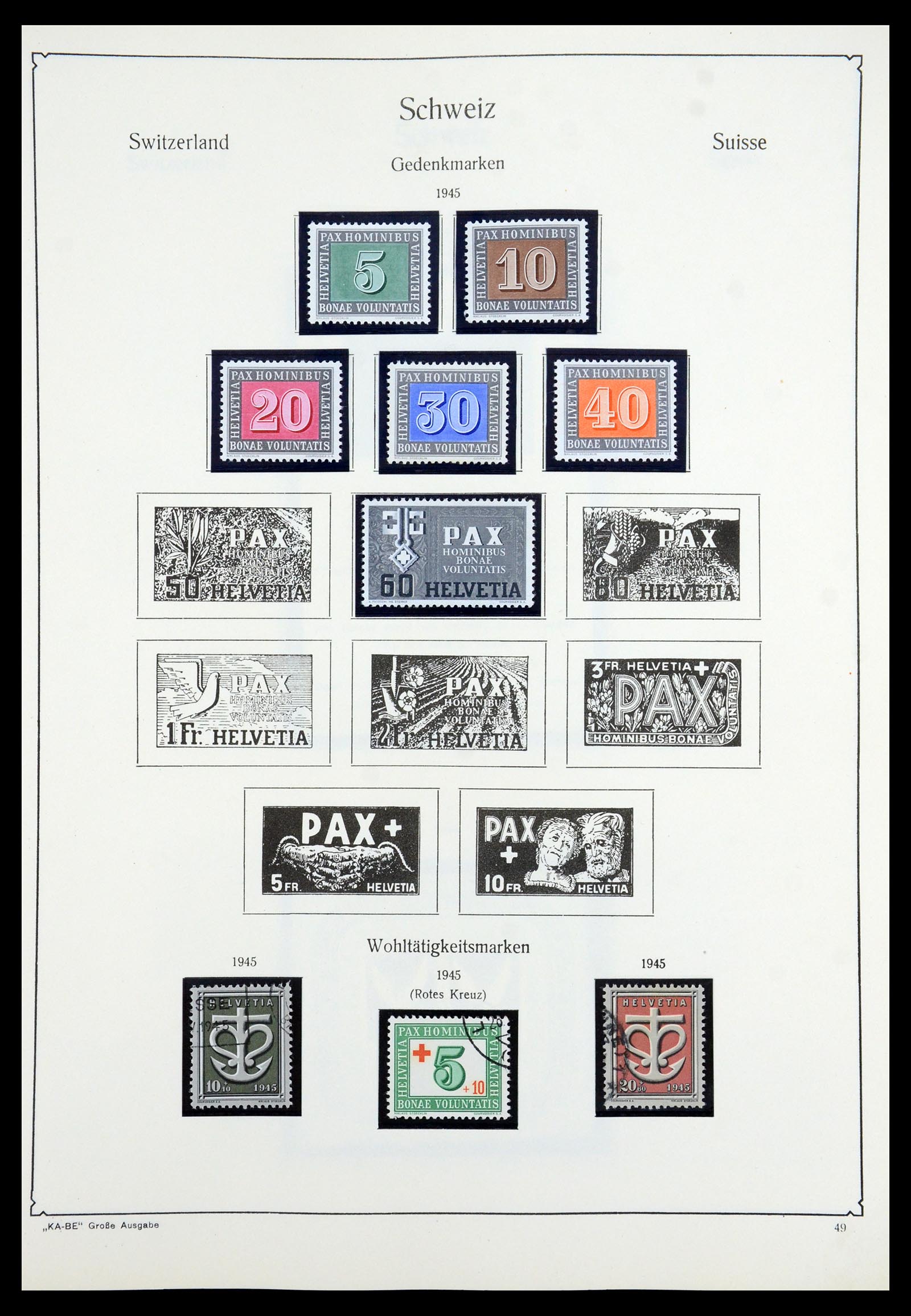 35756 043 - Stamp Collection 35756 Switzerland 1854-1963.