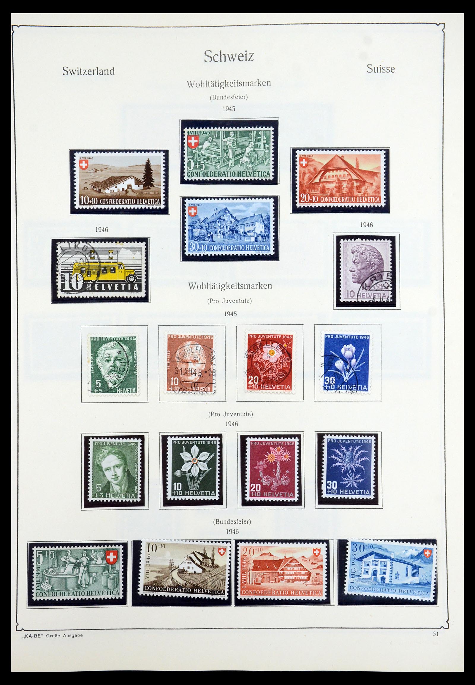 35756 045 - Stamp Collection 35756 Switzerland 1854-1963.