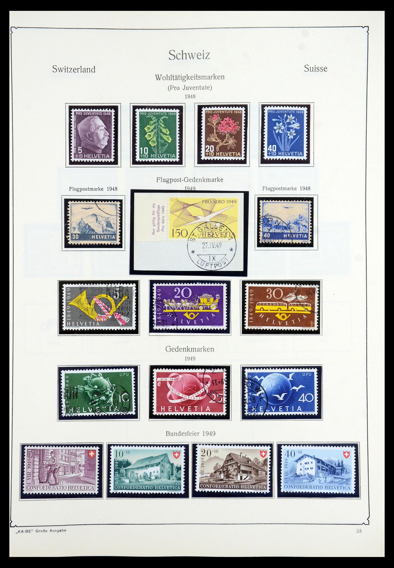 35756 049 - Stamp Collection 35756 Switzerland 1854-1963.