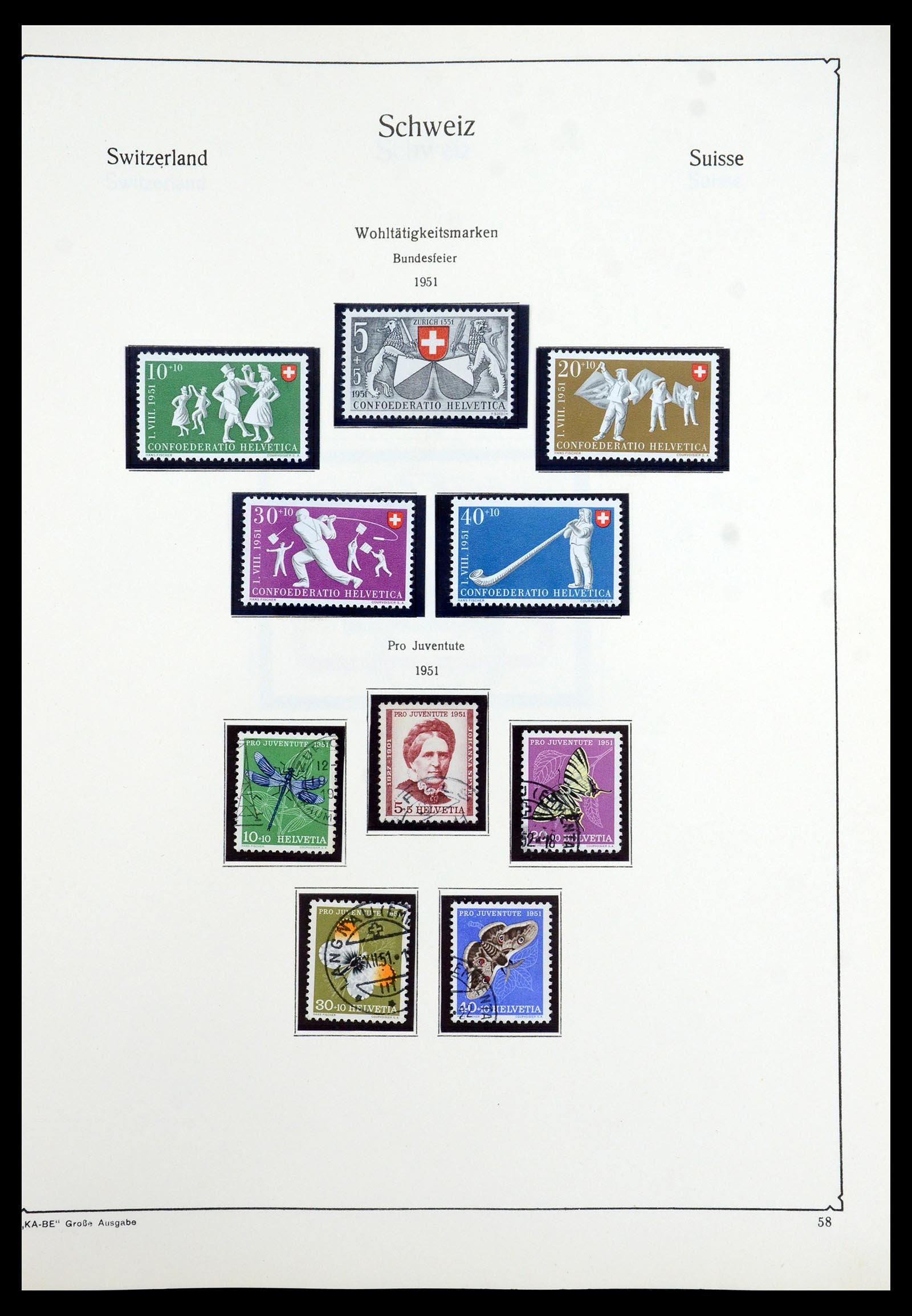35756 052 - Stamp Collection 35756 Switzerland 1854-1963.