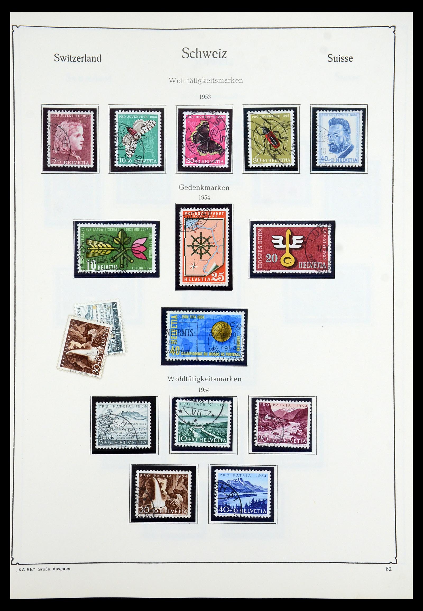 35756 056 - Postzegelverzameling 35756 Zwitserland 1854-1963.