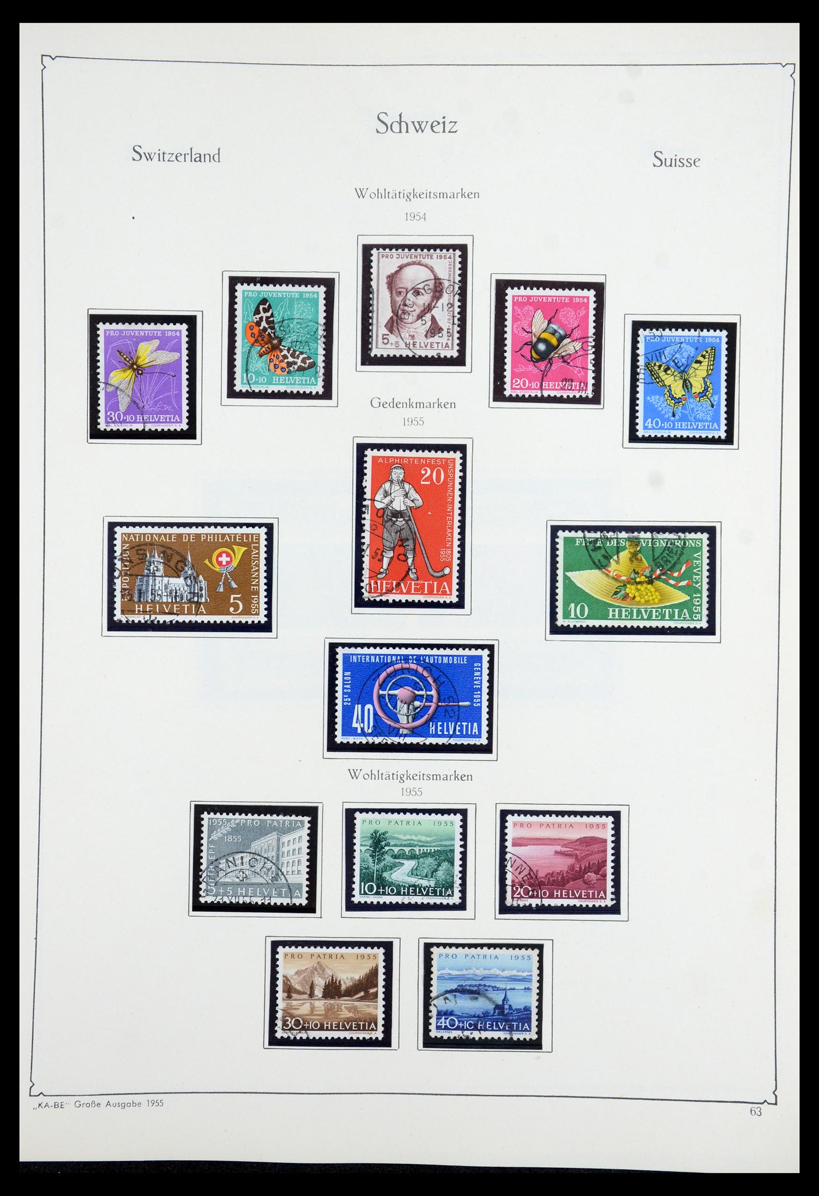 35756 057 - Postzegelverzameling 35756 Zwitserland 1854-1963.