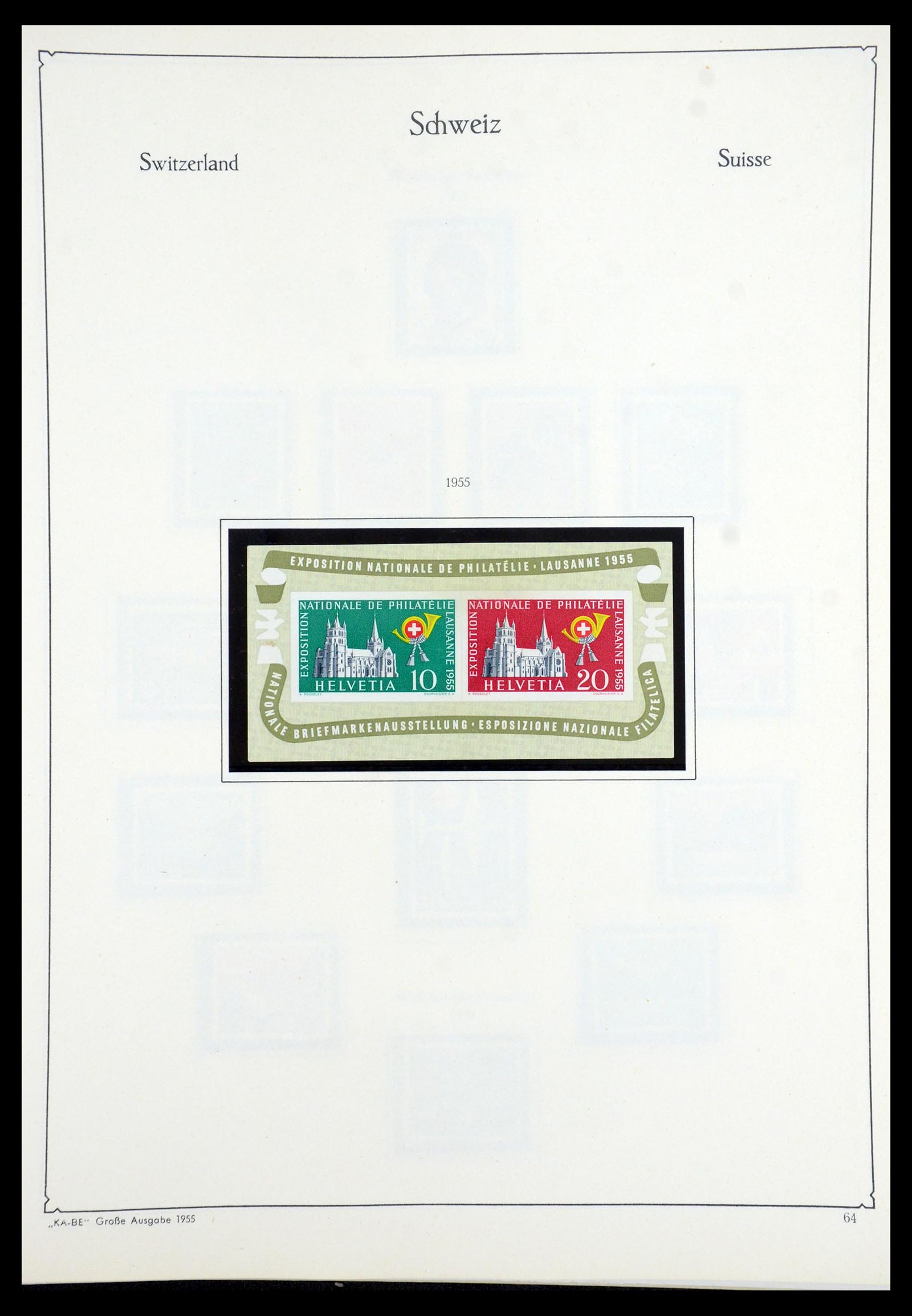 35756 058 - Stamp Collection 35756 Switzerland 1854-1963.
