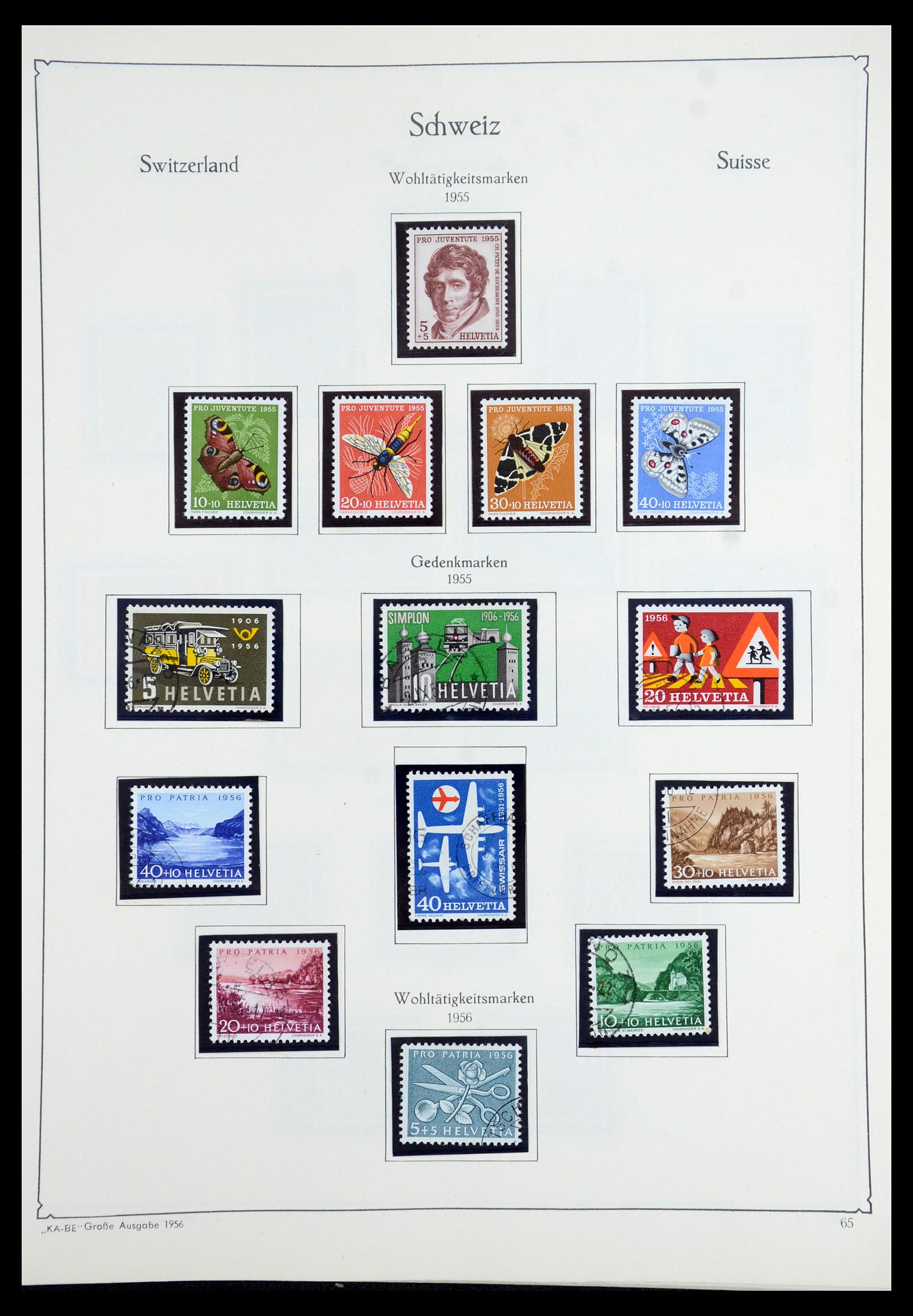 35756 059 - Postzegelverzameling 35756 Zwitserland 1854-1963.