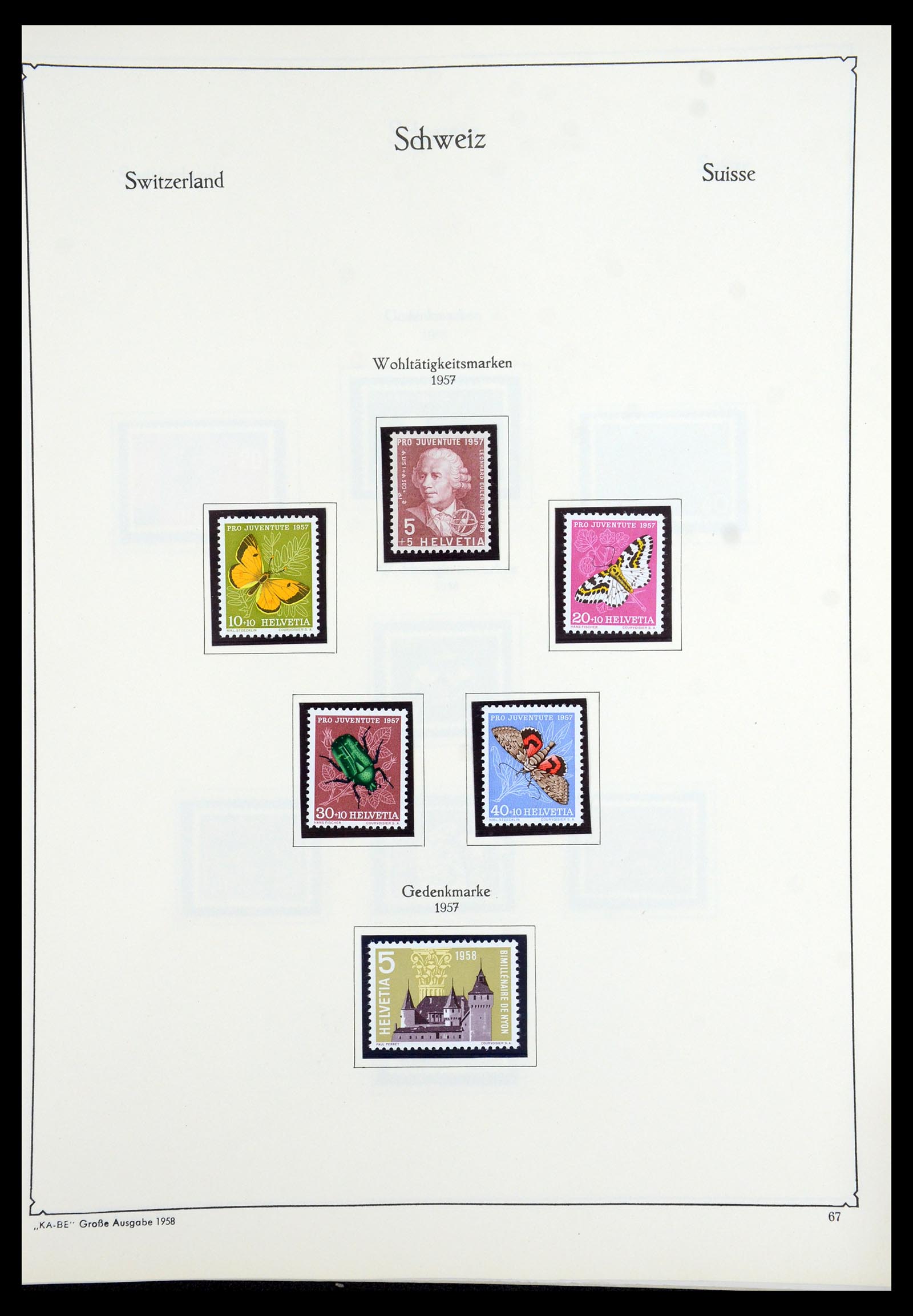 35756 061 - Postzegelverzameling 35756 Zwitserland 1854-1963.