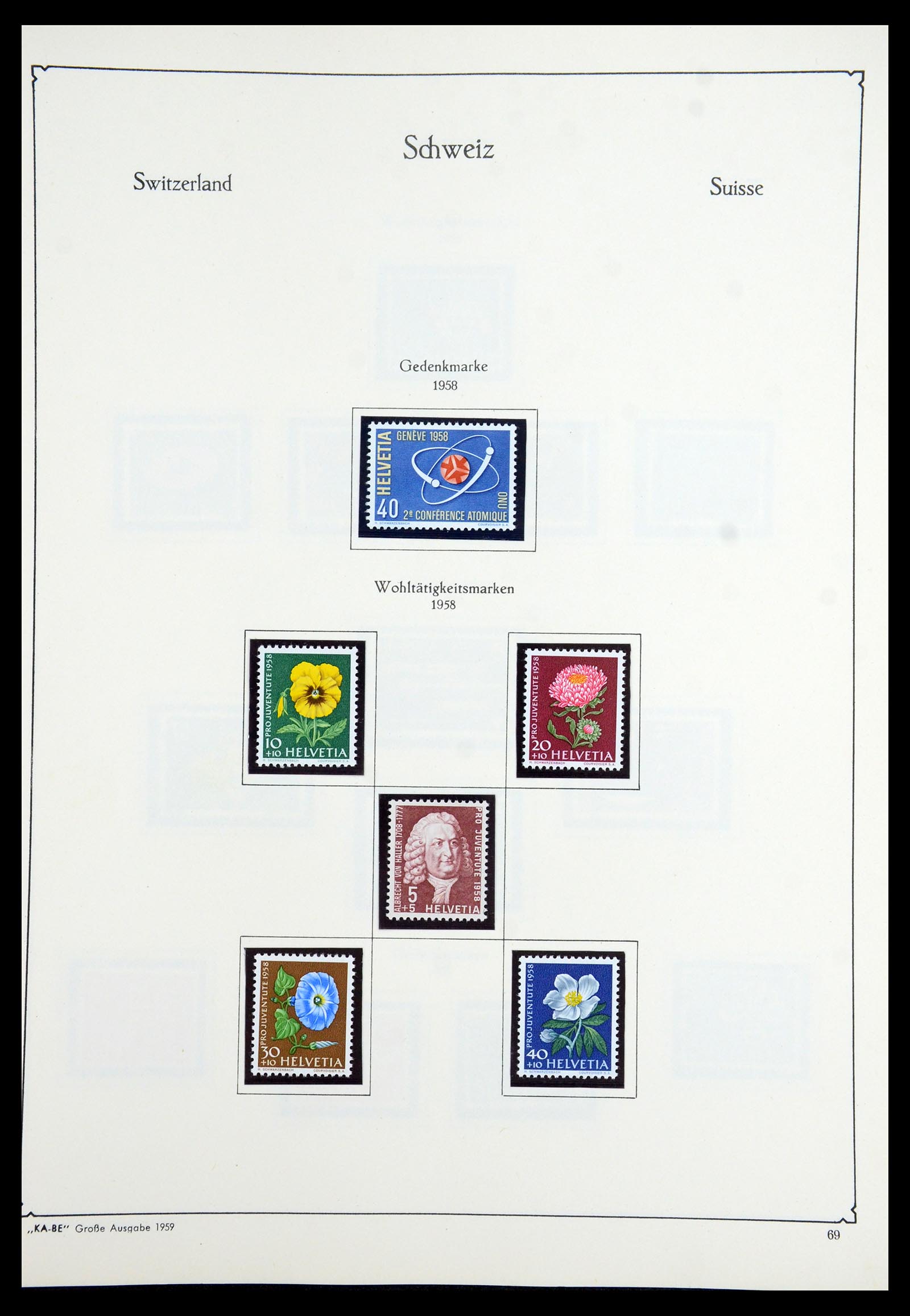 35756 063 - Postzegelverzameling 35756 Zwitserland 1854-1963.