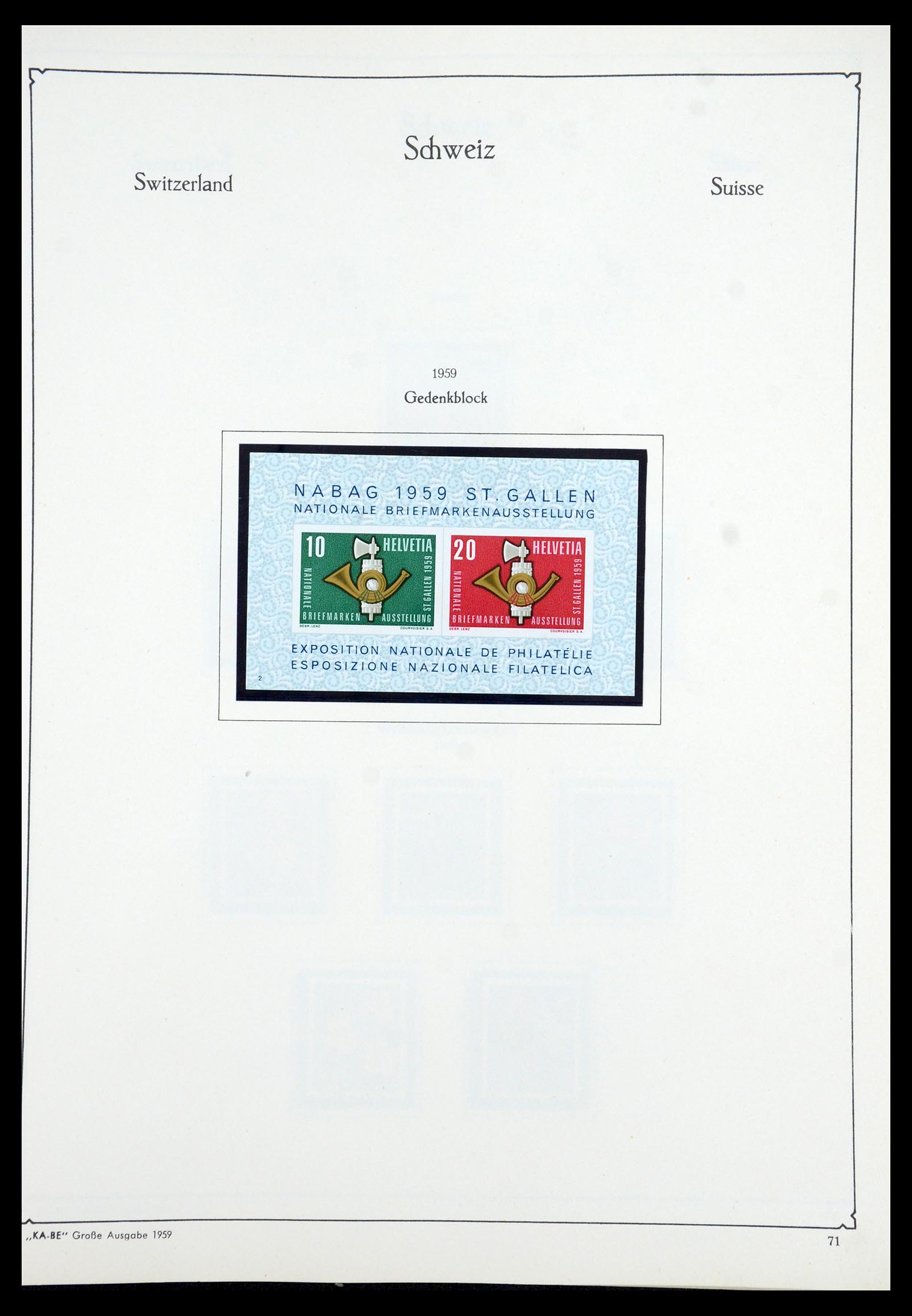 35756 065 - Postzegelverzameling 35756 Zwitserland 1854-1963.