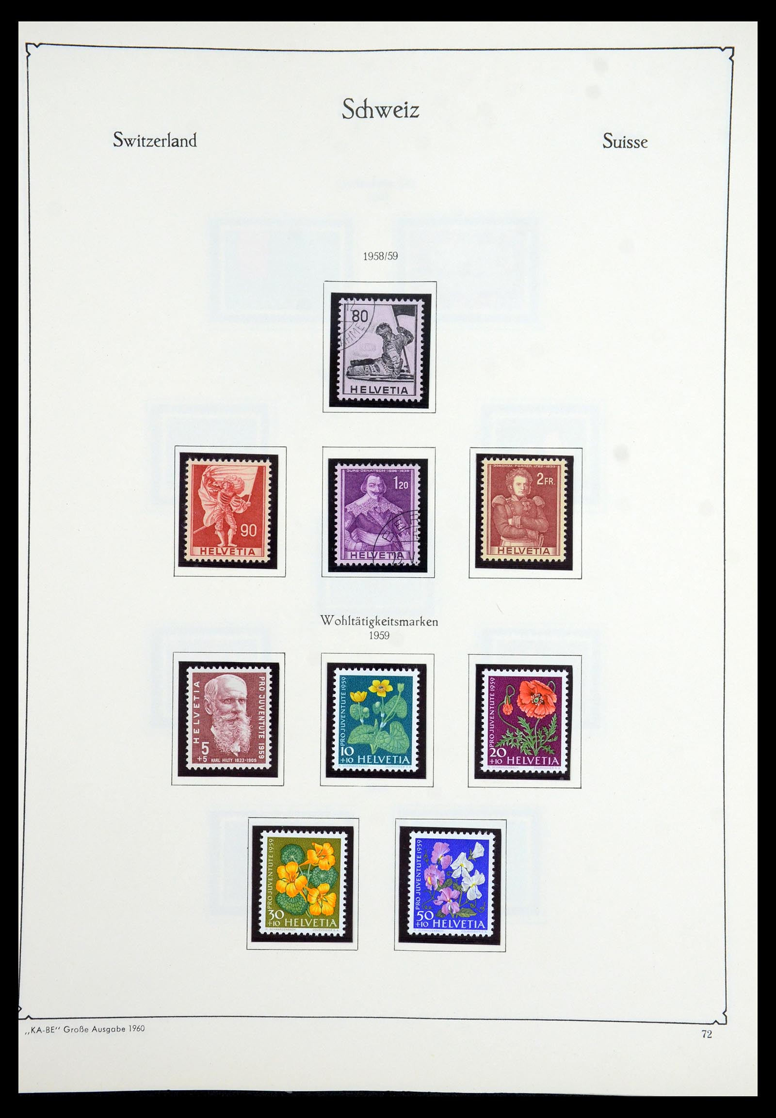 35756 066 - Postzegelverzameling 35756 Zwitserland 1854-1963.