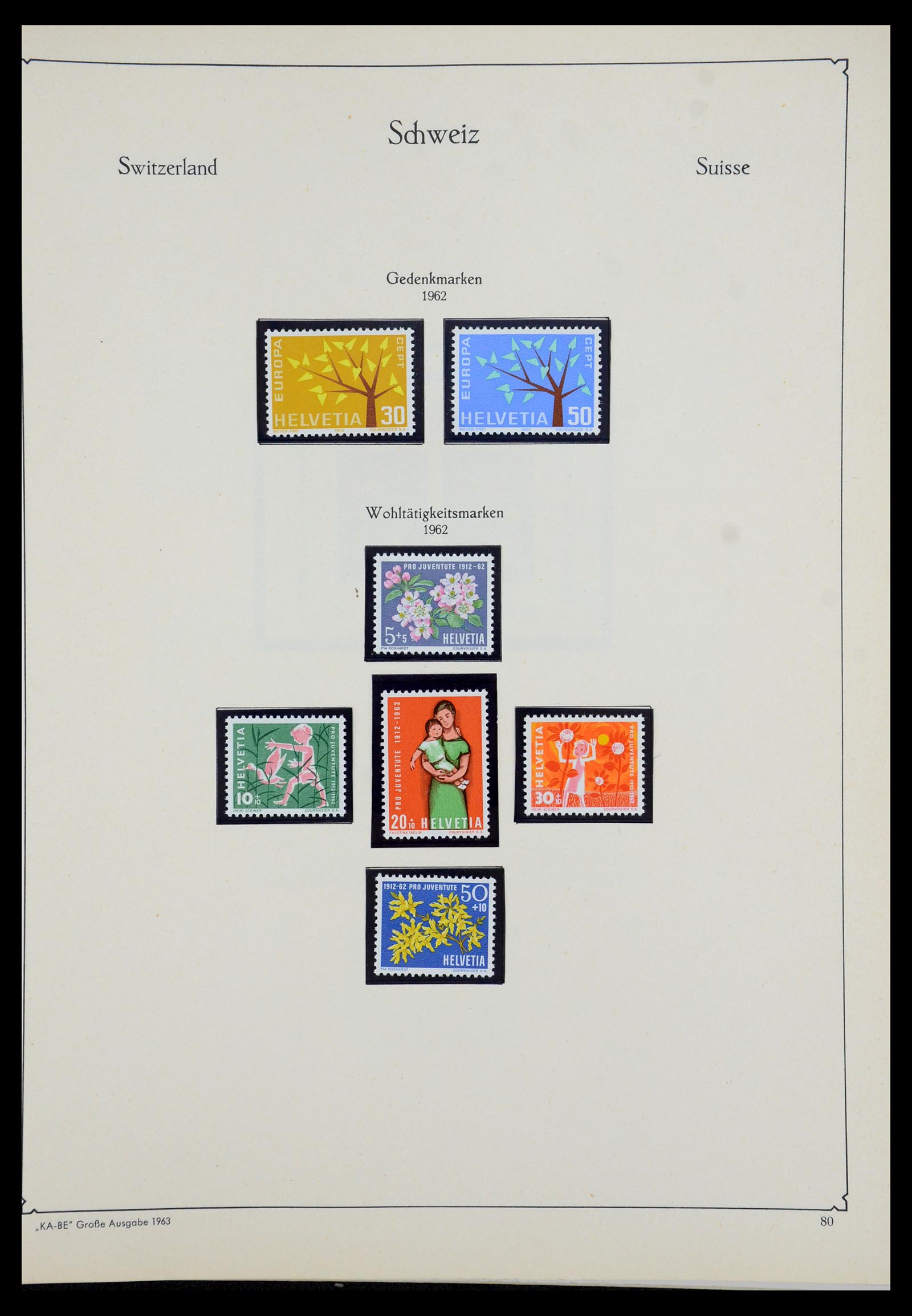 35756 072 - Postzegelverzameling 35756 Zwitserland 1854-1963.