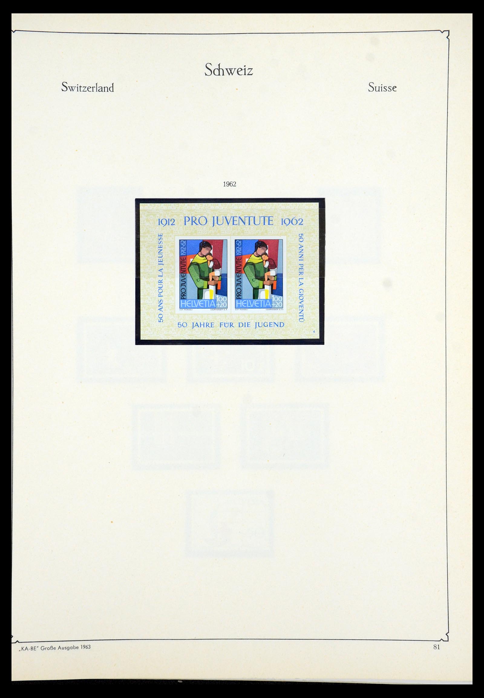 35756 073 - Postzegelverzameling 35756 Zwitserland 1854-1963.