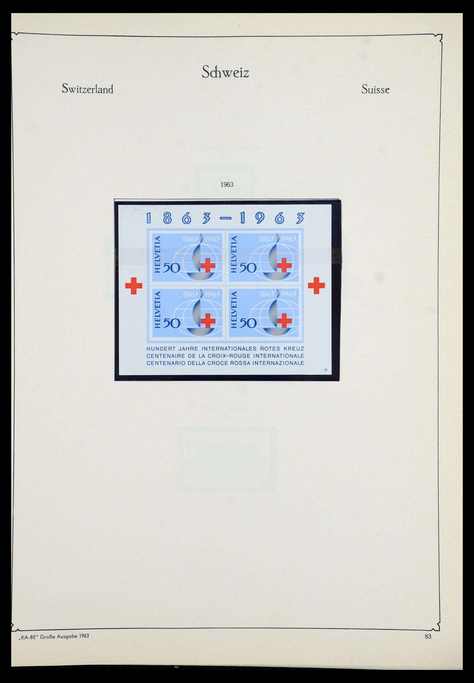 35756 075 - Postzegelverzameling 35756 Zwitserland 1854-1963.