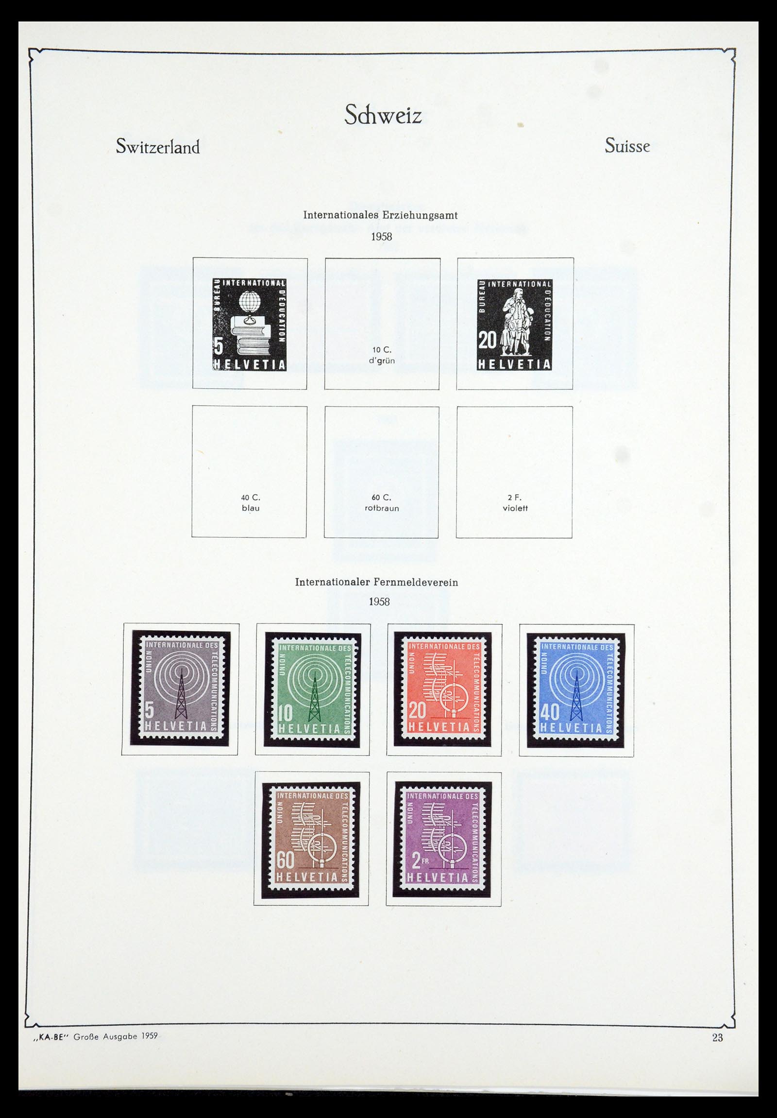 35756 078 - Postzegelverzameling 35756 Zwitserland 1854-1963.