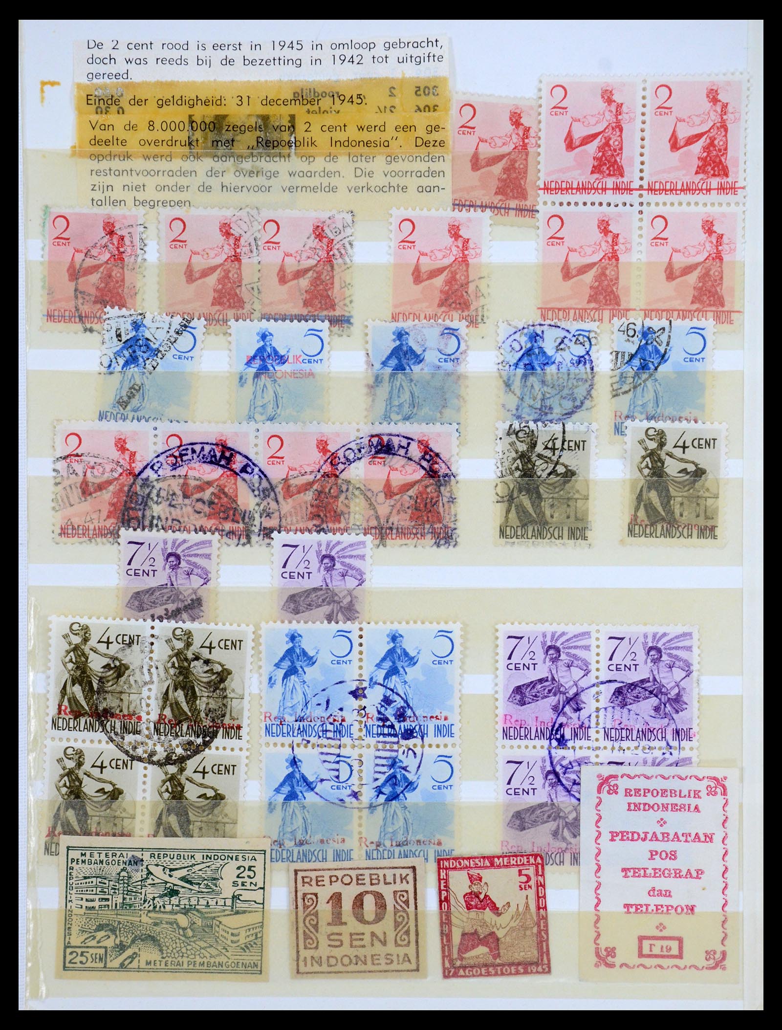35757 005 - Stamp Collection 35757 Japanese occupation of Dutch east Indies en the i