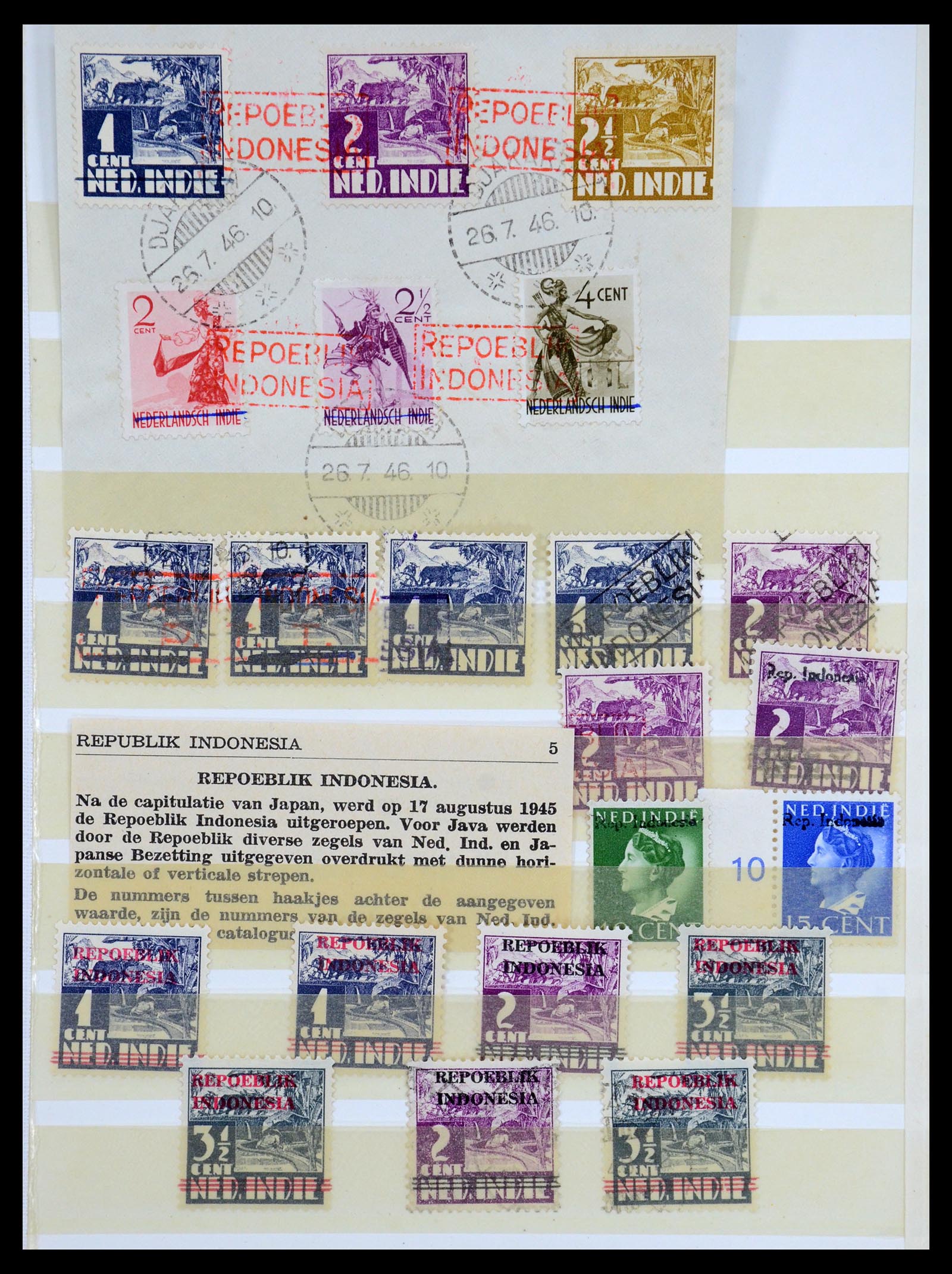 35757 009 - Stamp Collection 35757 Japanese occupation of Dutch east Indies en the i