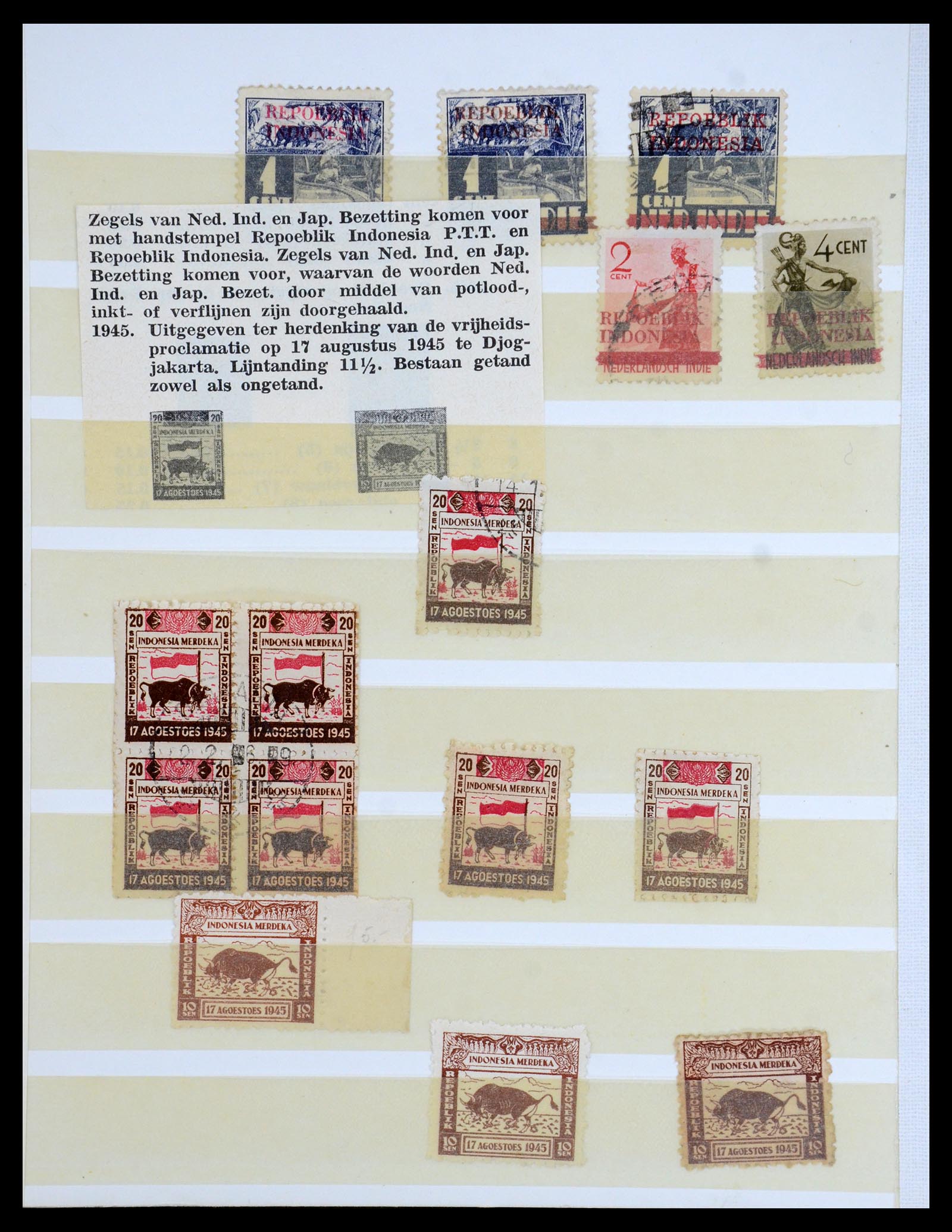 35757 012 - Postzegelverzameling 35757 Japanse bezetting van Nederlands Indië en 