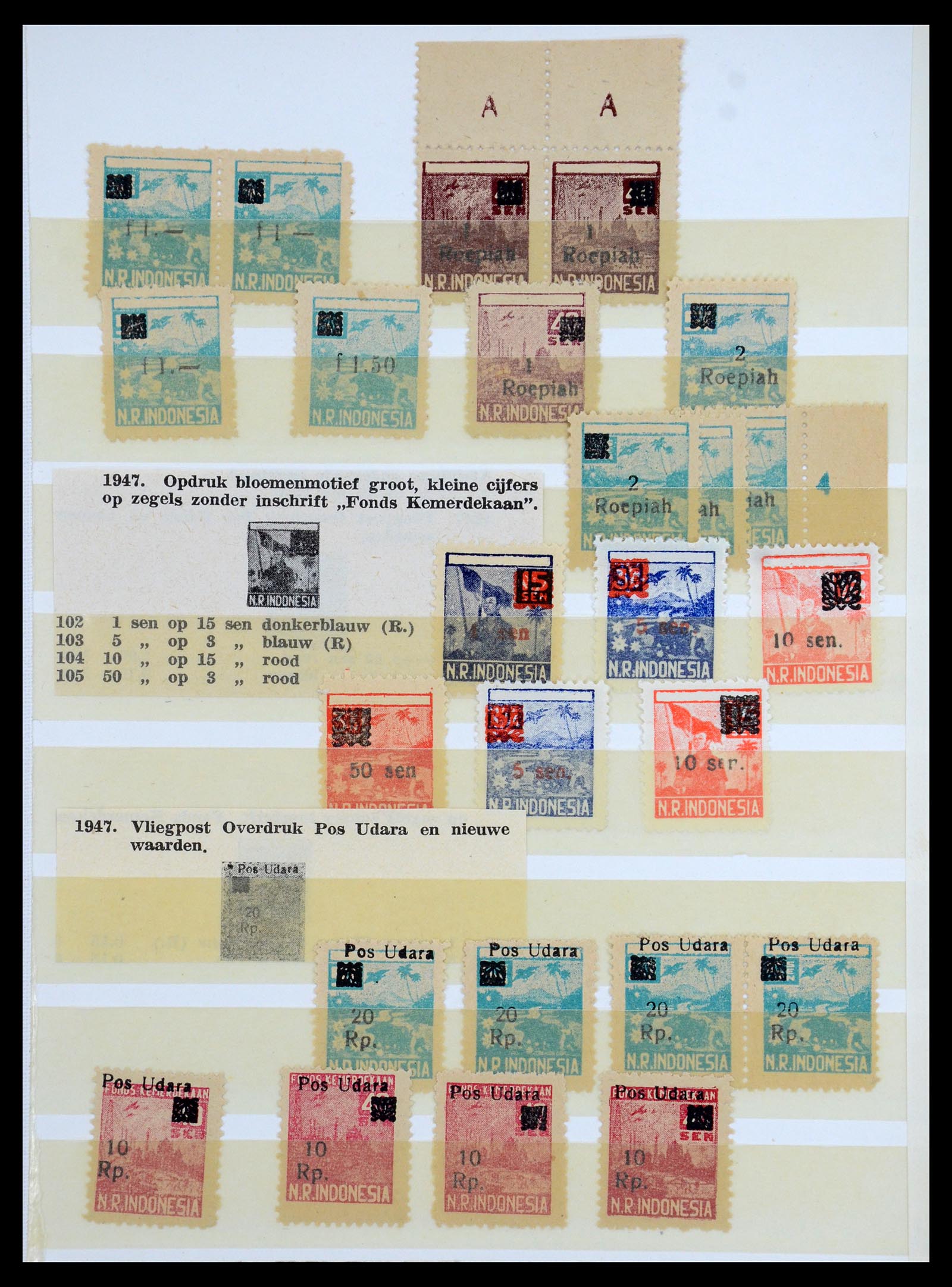 35757 021 - Stamp Collection 35757 Japanese occupation of Dutch east Indies en the i