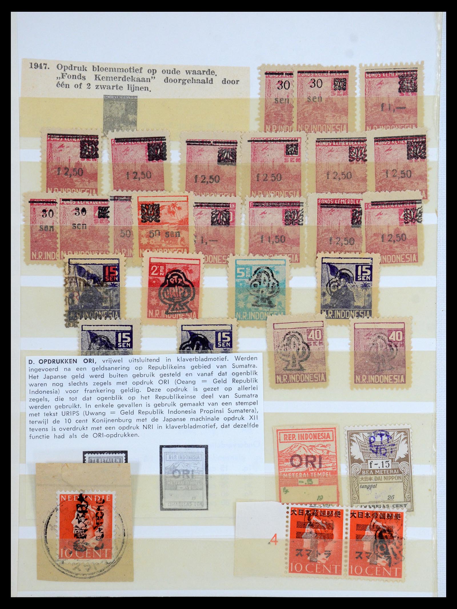 35757 022 - Stamp Collection 35757 Japanese occupation of Dutch east Indies en the i