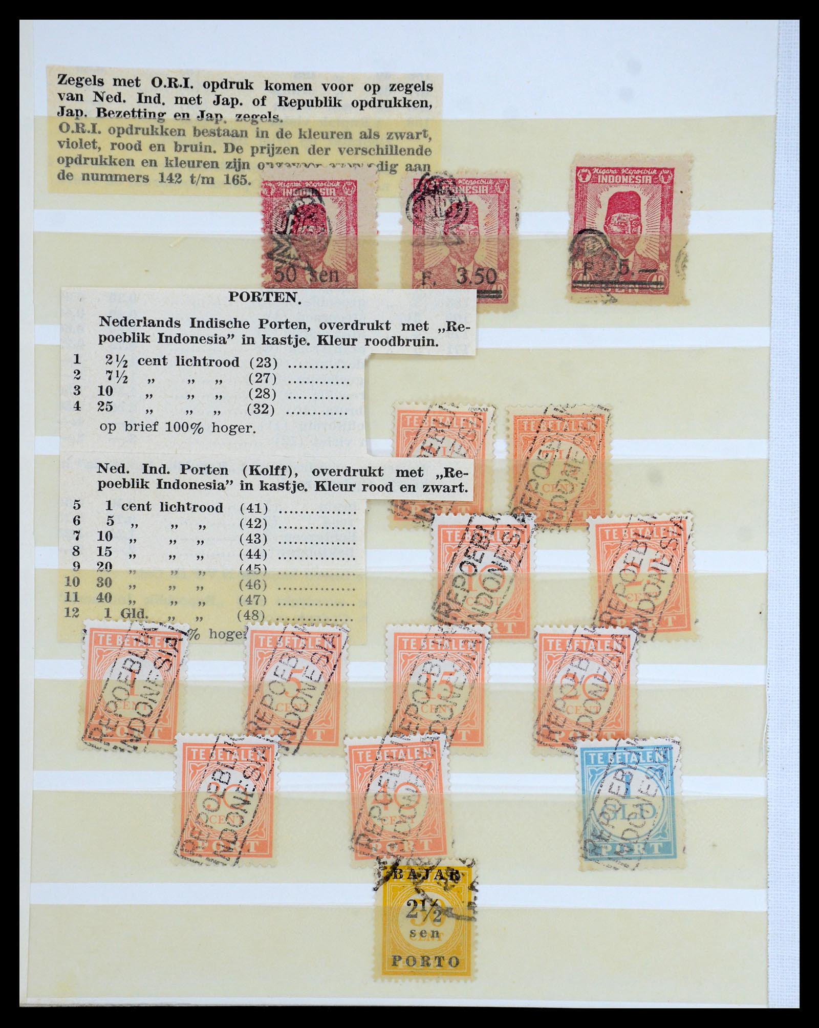 35757 024 - Stamp Collection 35757 Japanese occupation of Dutch east Indies en the i