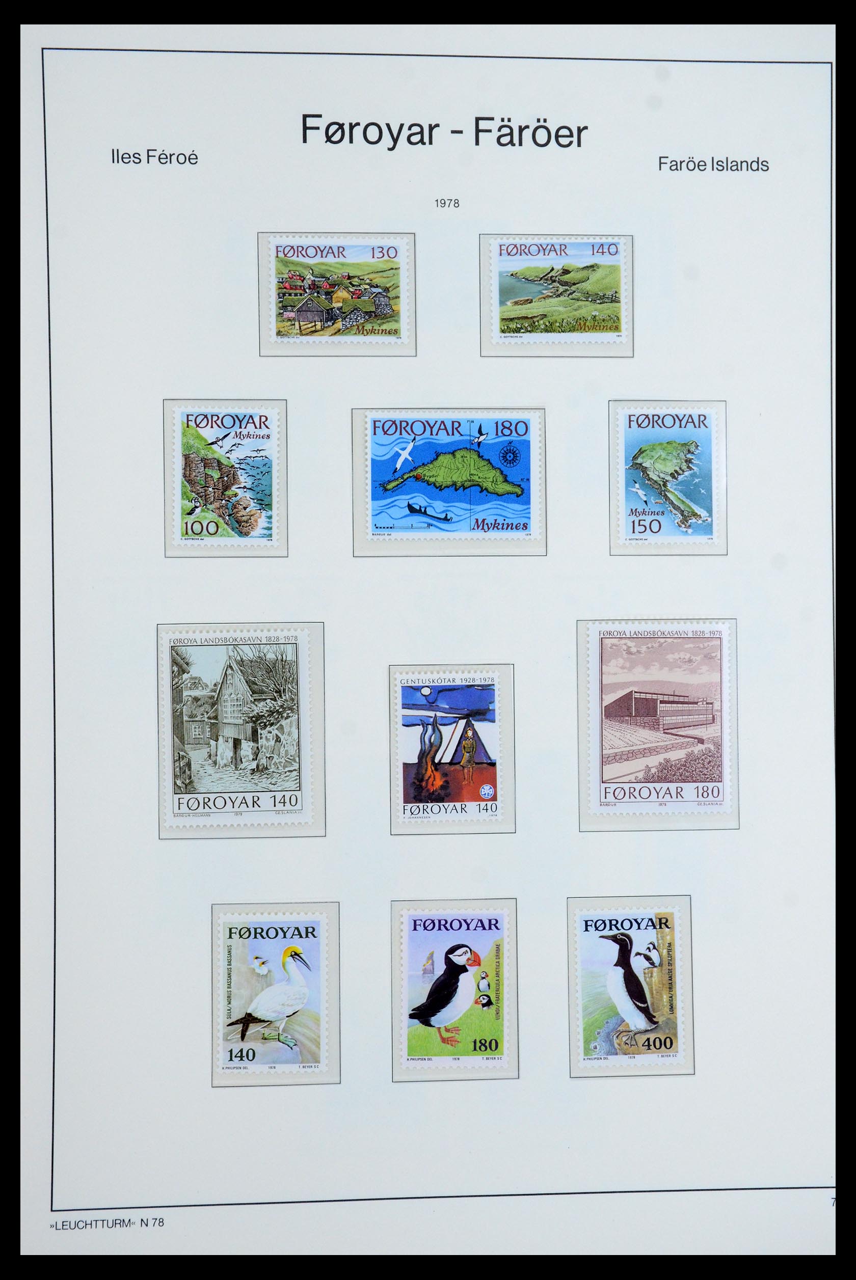 35758 005 - Postzegelverzameling 35758 Faeroer 1919-1993.