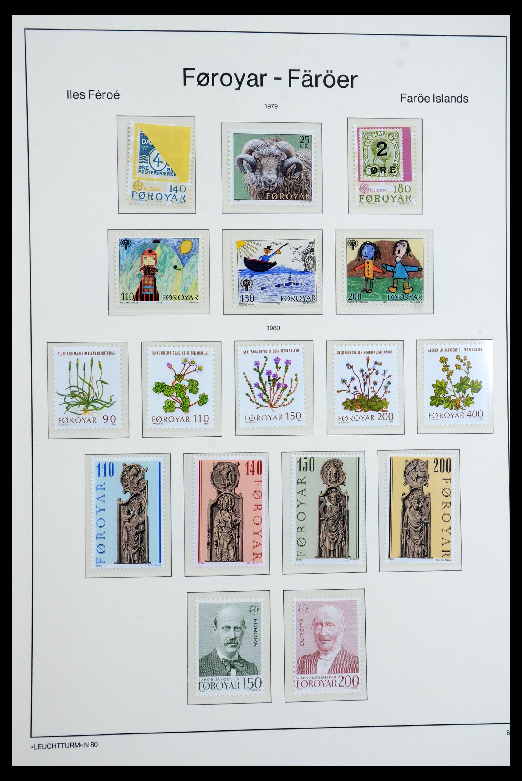 35758 006 - Postzegelverzameling 35758 Faeroer 1919-1993.