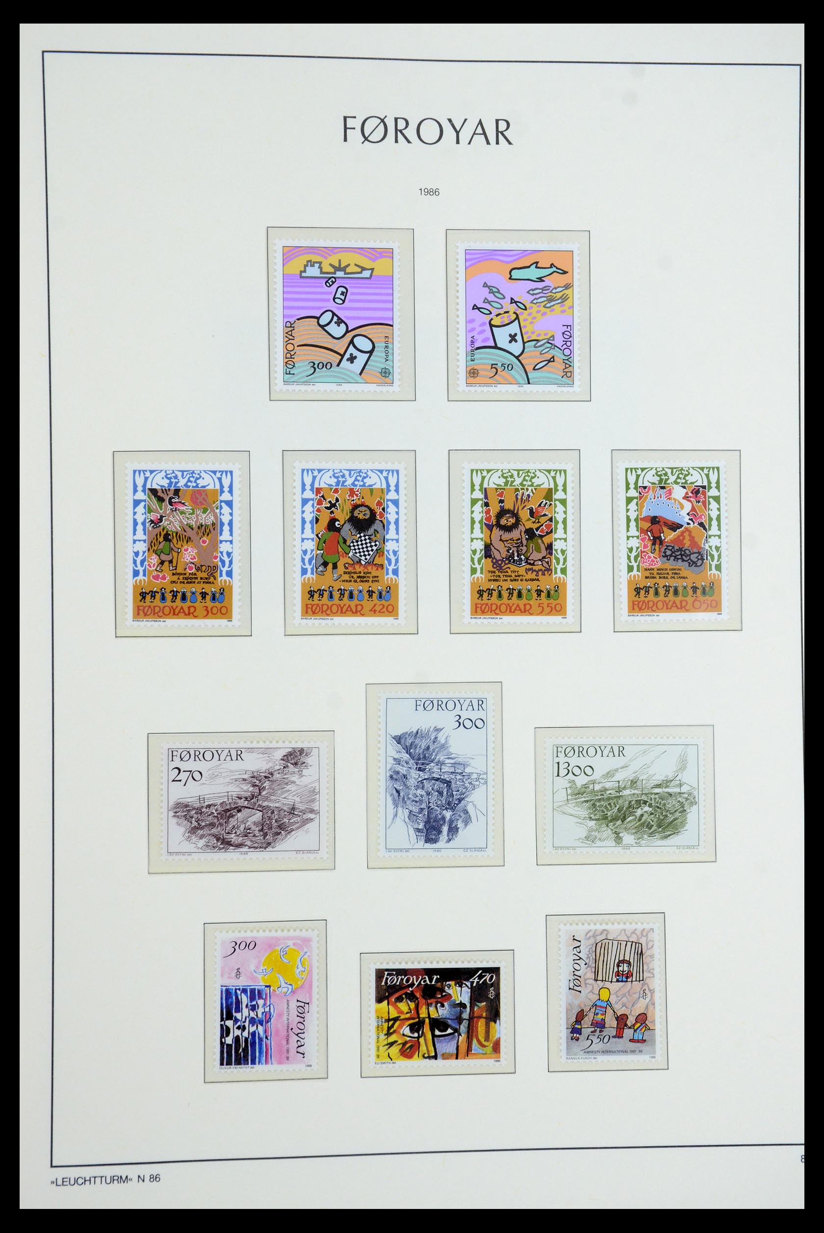35758 015 - Postzegelverzameling 35758 Faeroer 1919-1993.