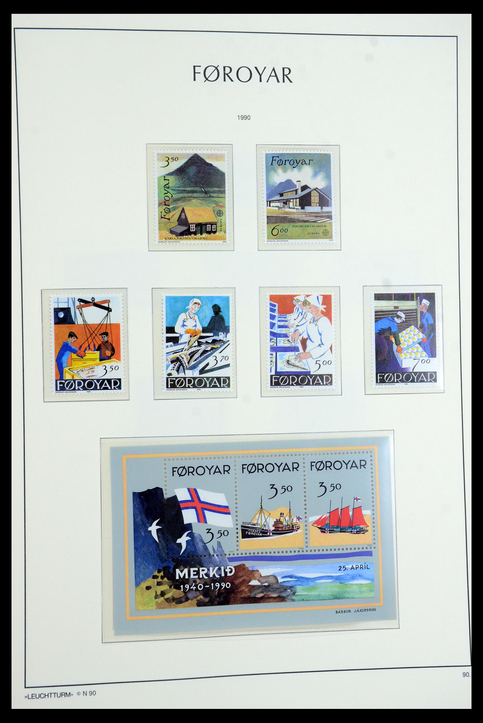 35758 022 - Postzegelverzameling 35758 Faeroer 1919-1993.
