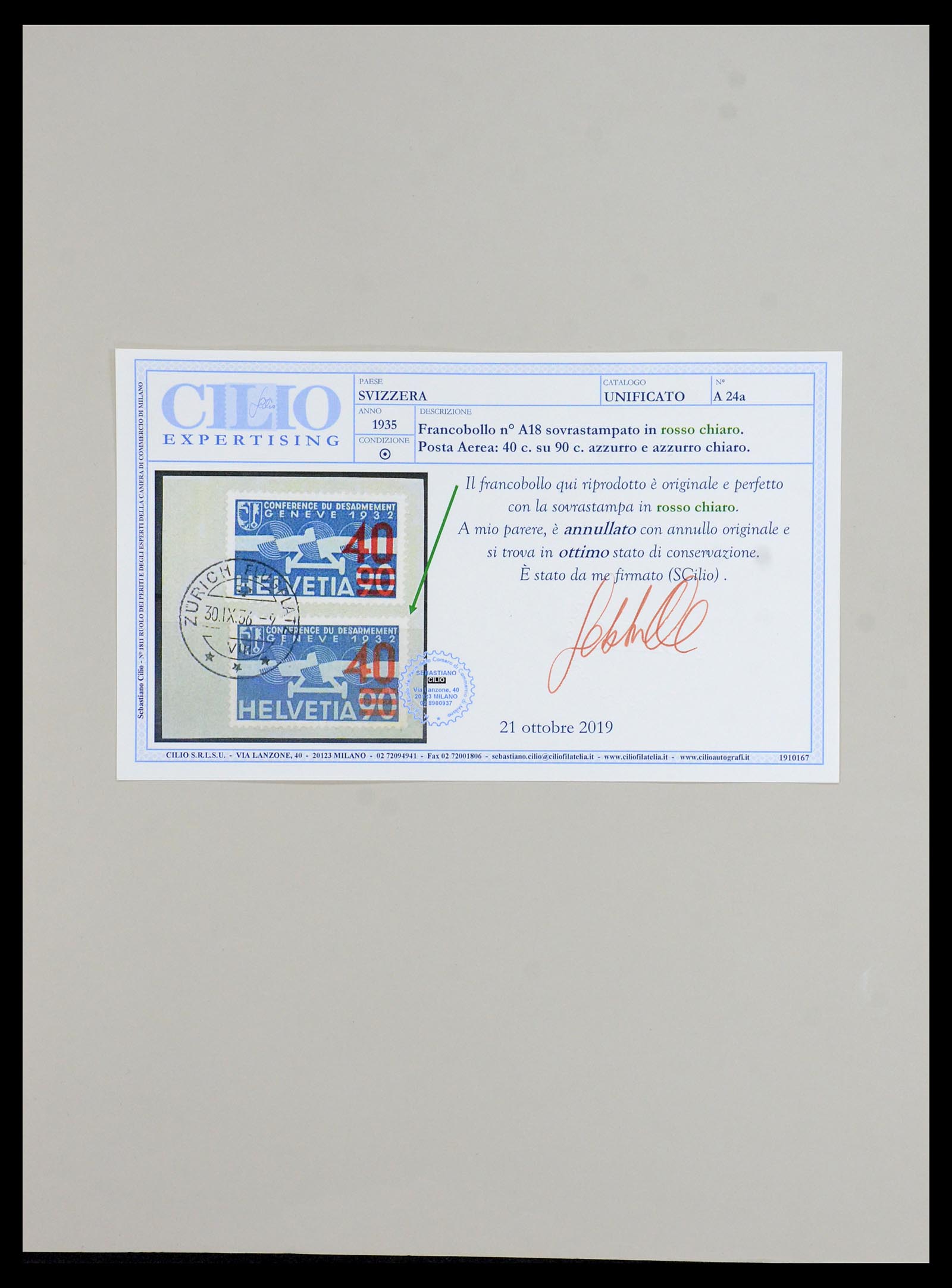 35759 001 - Stamp Collection 35759 Switzerland airmail 1919-1961.