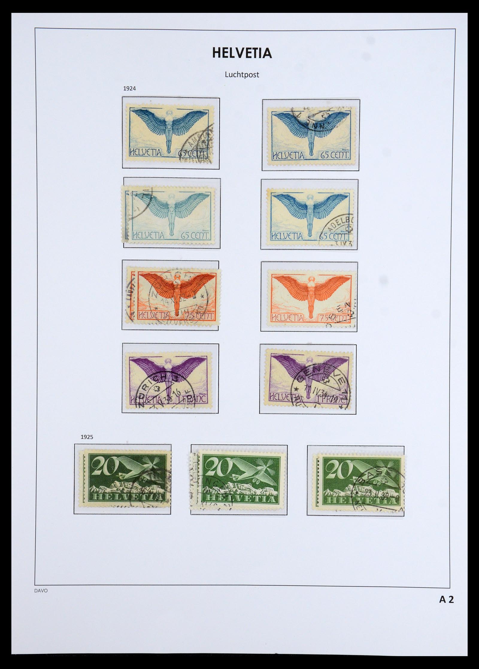 35759 004 - Postzegelverzameling 35759 Zwitserland luchtpost 1919-1961.