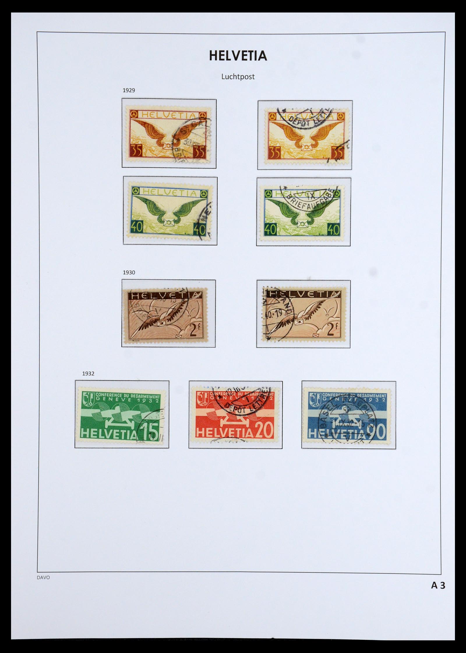 35759 005 - Stamp Collection 35759 Switzerland airmail 1919-1961.