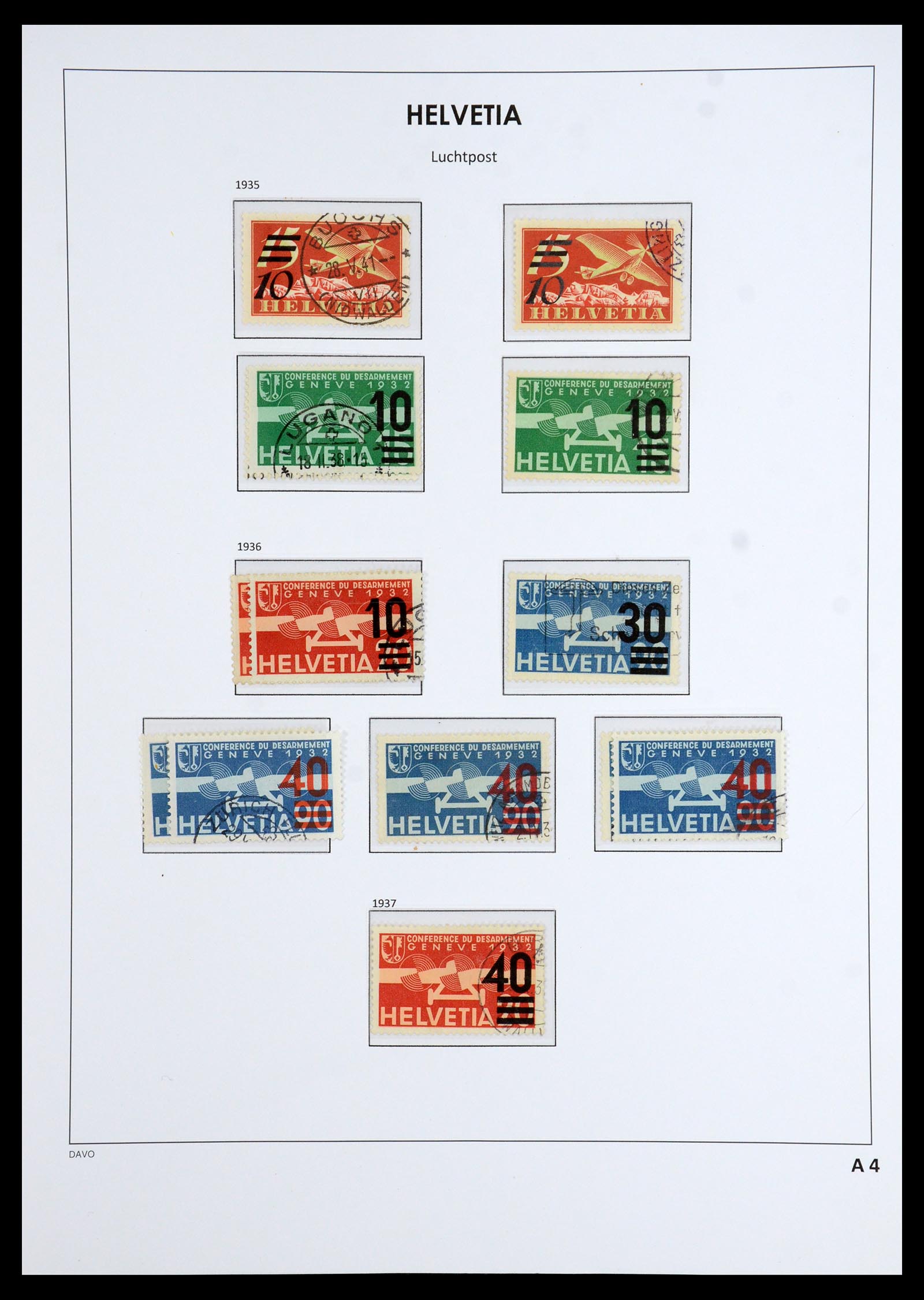 35759 007 - Postzegelverzameling 35759 Zwitserland luchtpost 1919-1961.