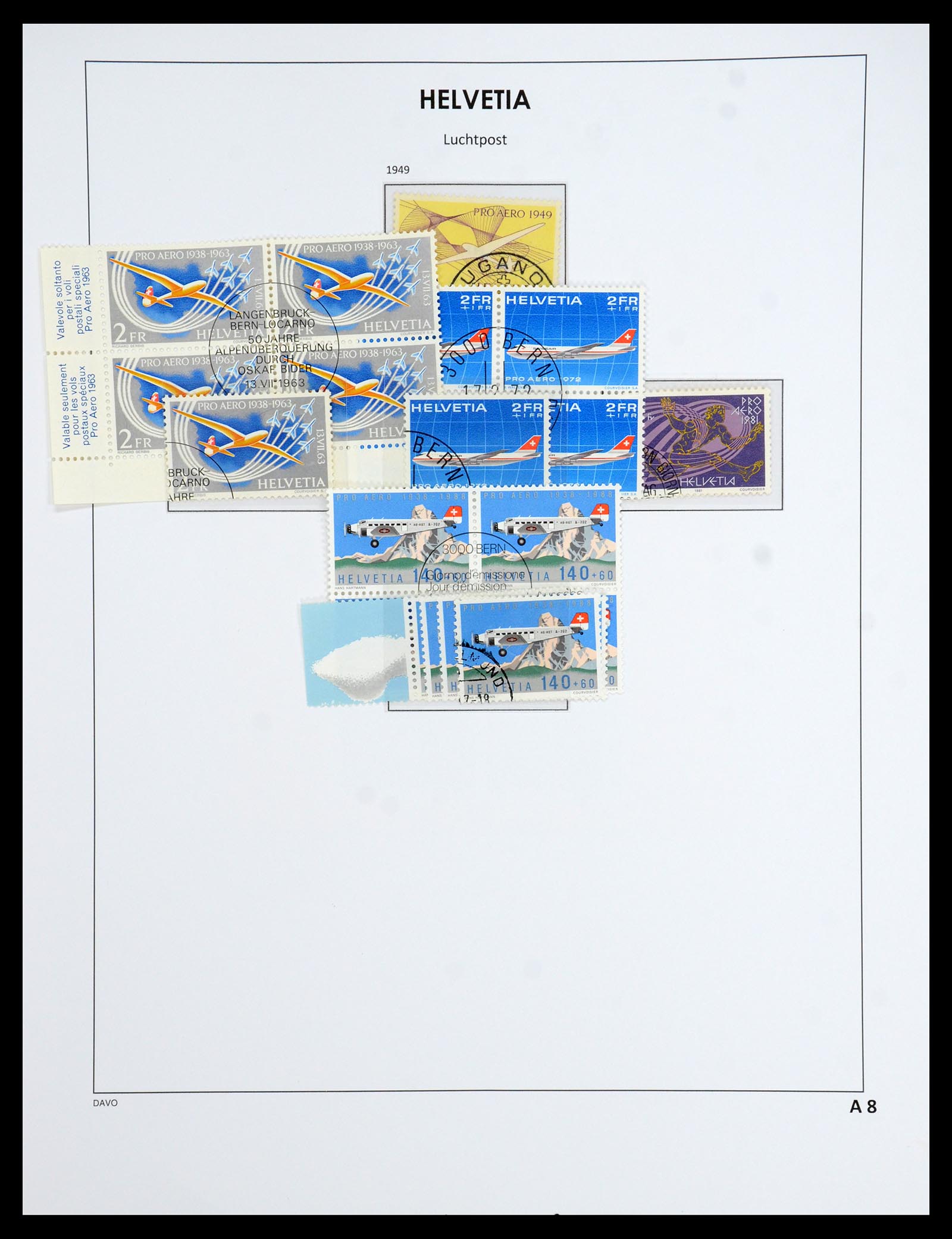 35759 012 - Stamp Collection 35759 Switzerland airmail 1919-1961.