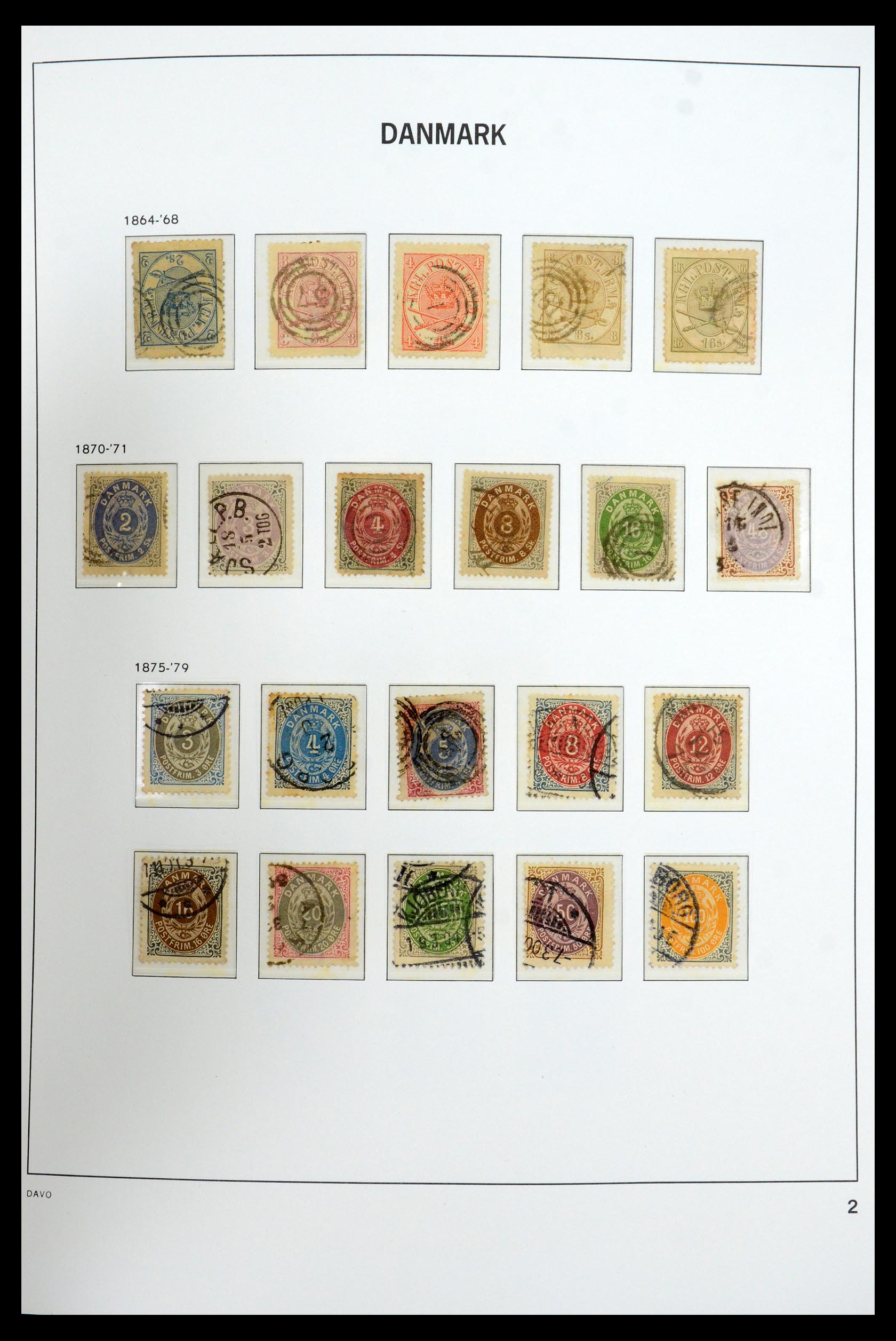 35760 002 - Postzegelverzameling 35760 Denemarken 1851-1995.