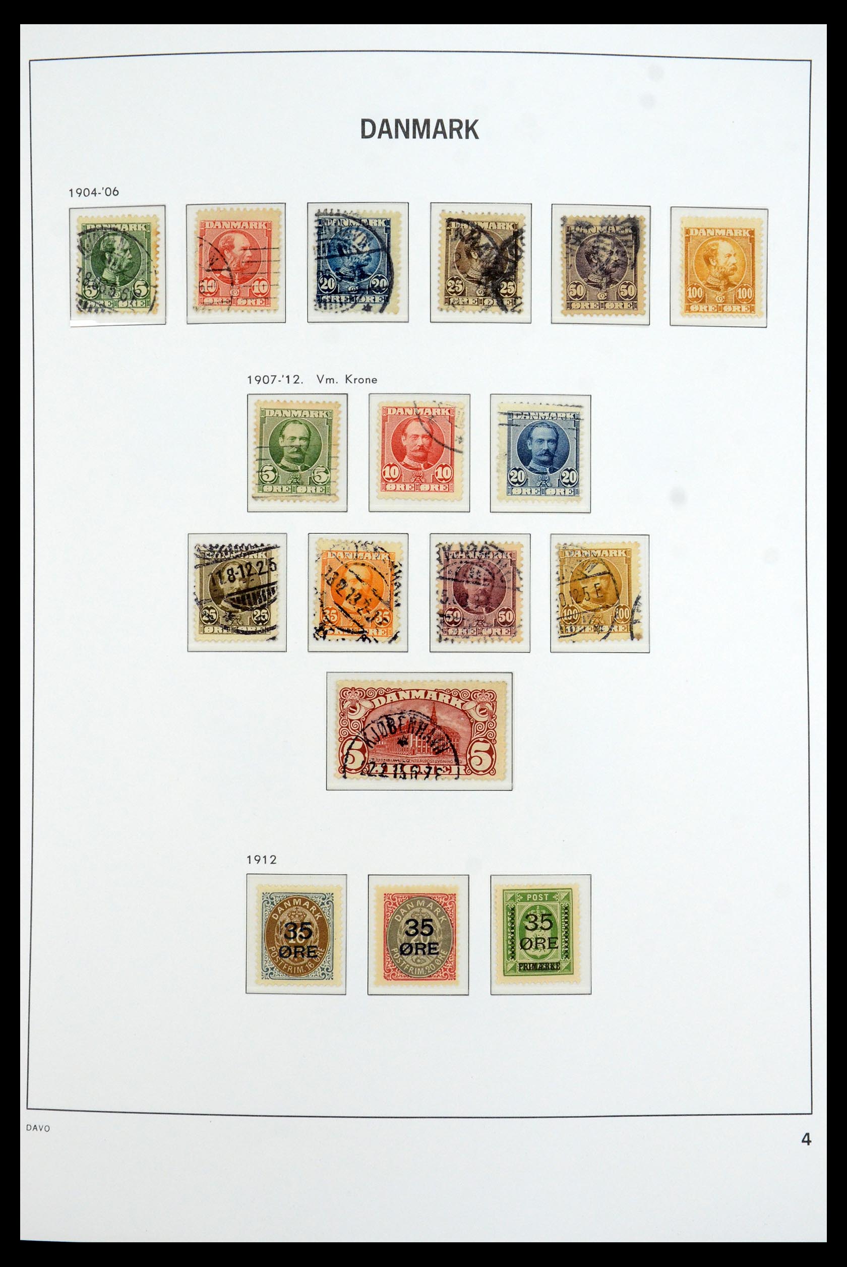 35760 004 - Postzegelverzameling 35760 Denemarken 1851-1995.