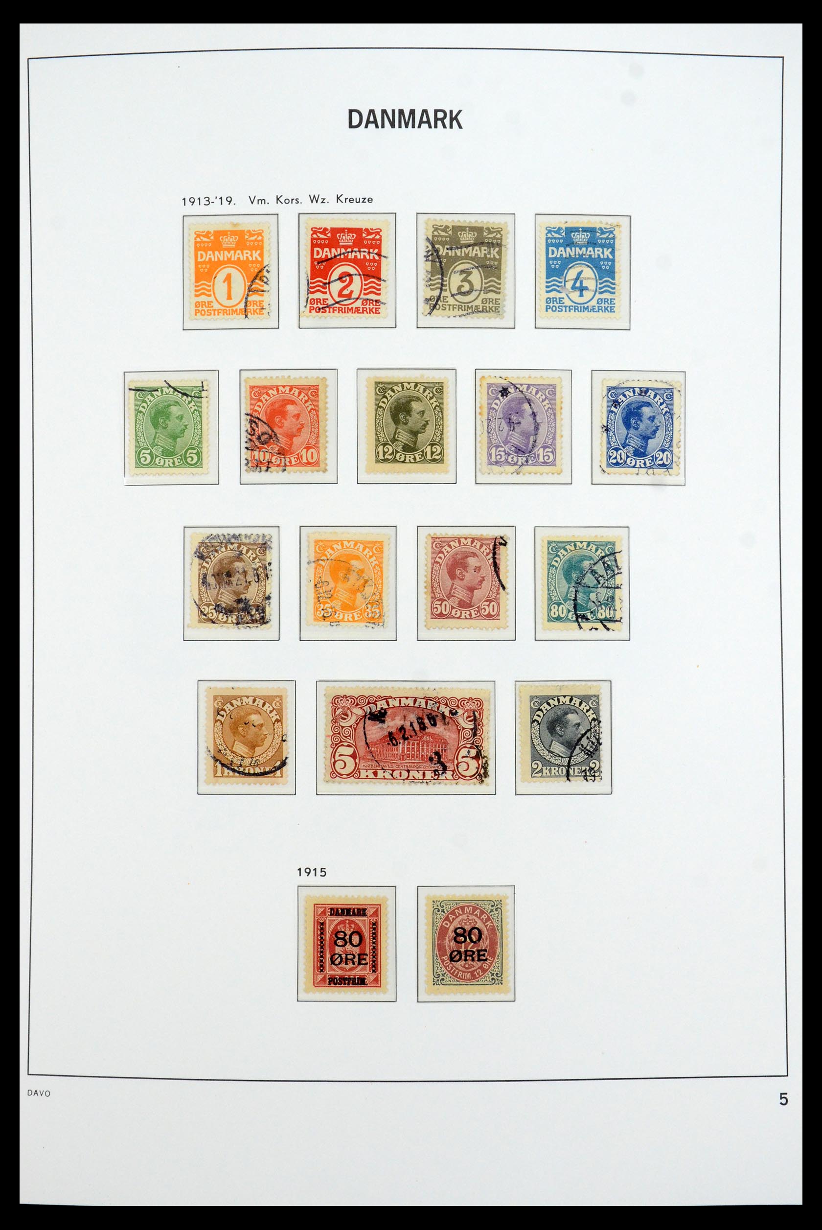 35760 005 - Postzegelverzameling 35760 Denemarken 1851-1995.