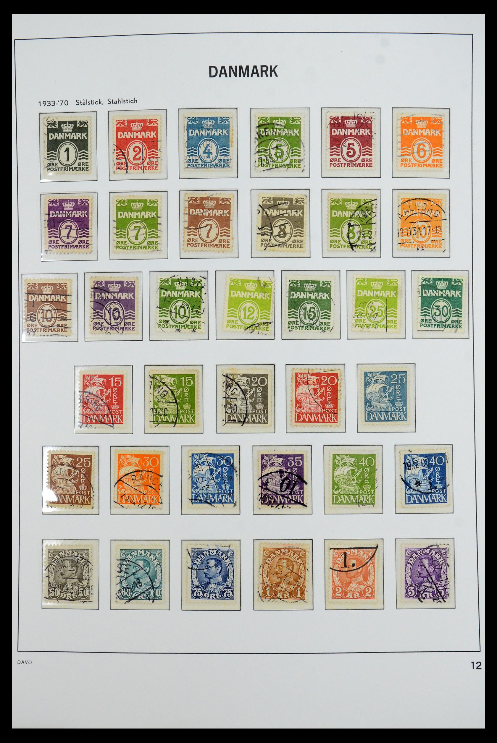 35760 012 - Postzegelverzameling 35760 Denemarken 1851-1995.