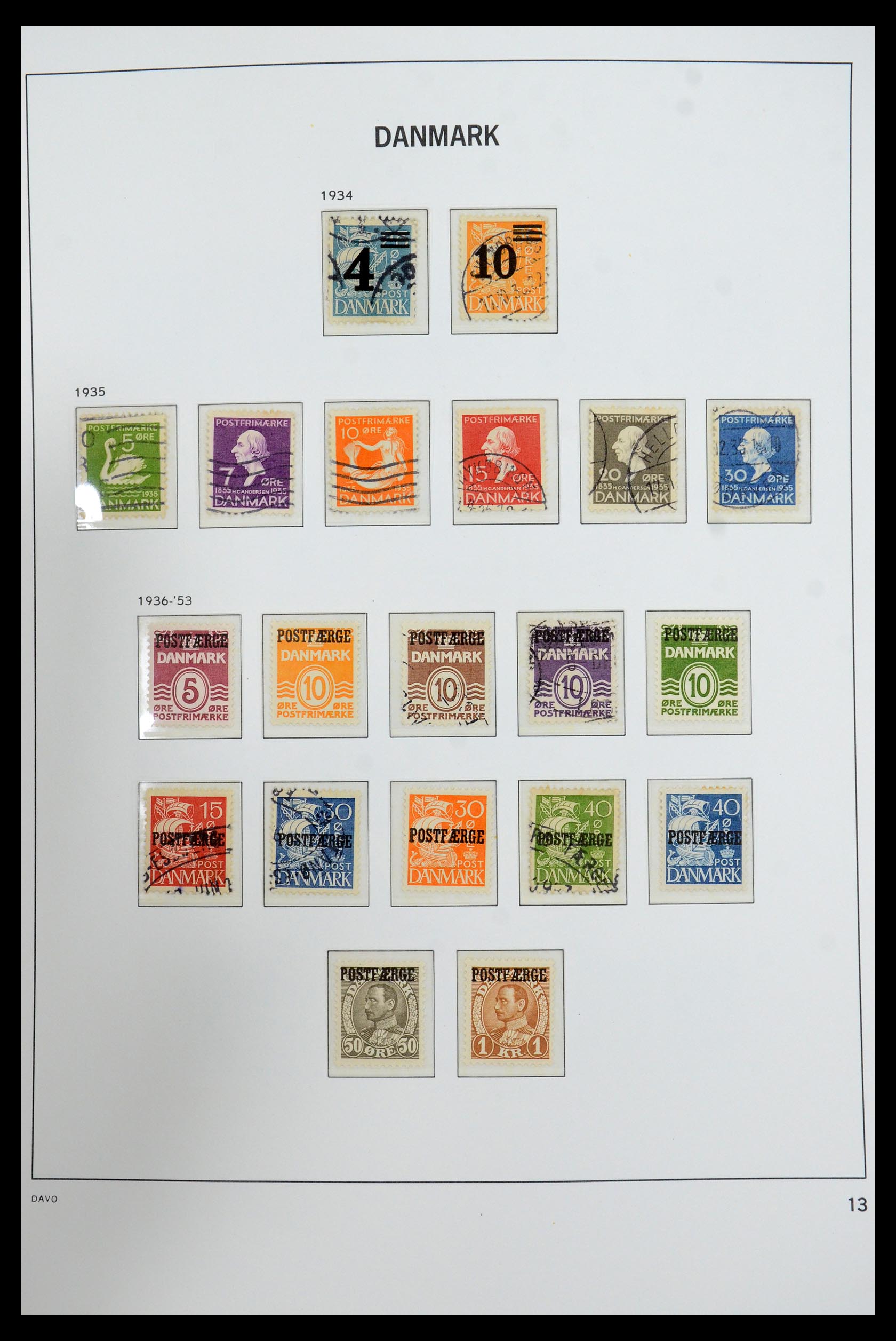 35760 013 - Postzegelverzameling 35760 Denemarken 1851-1995.
