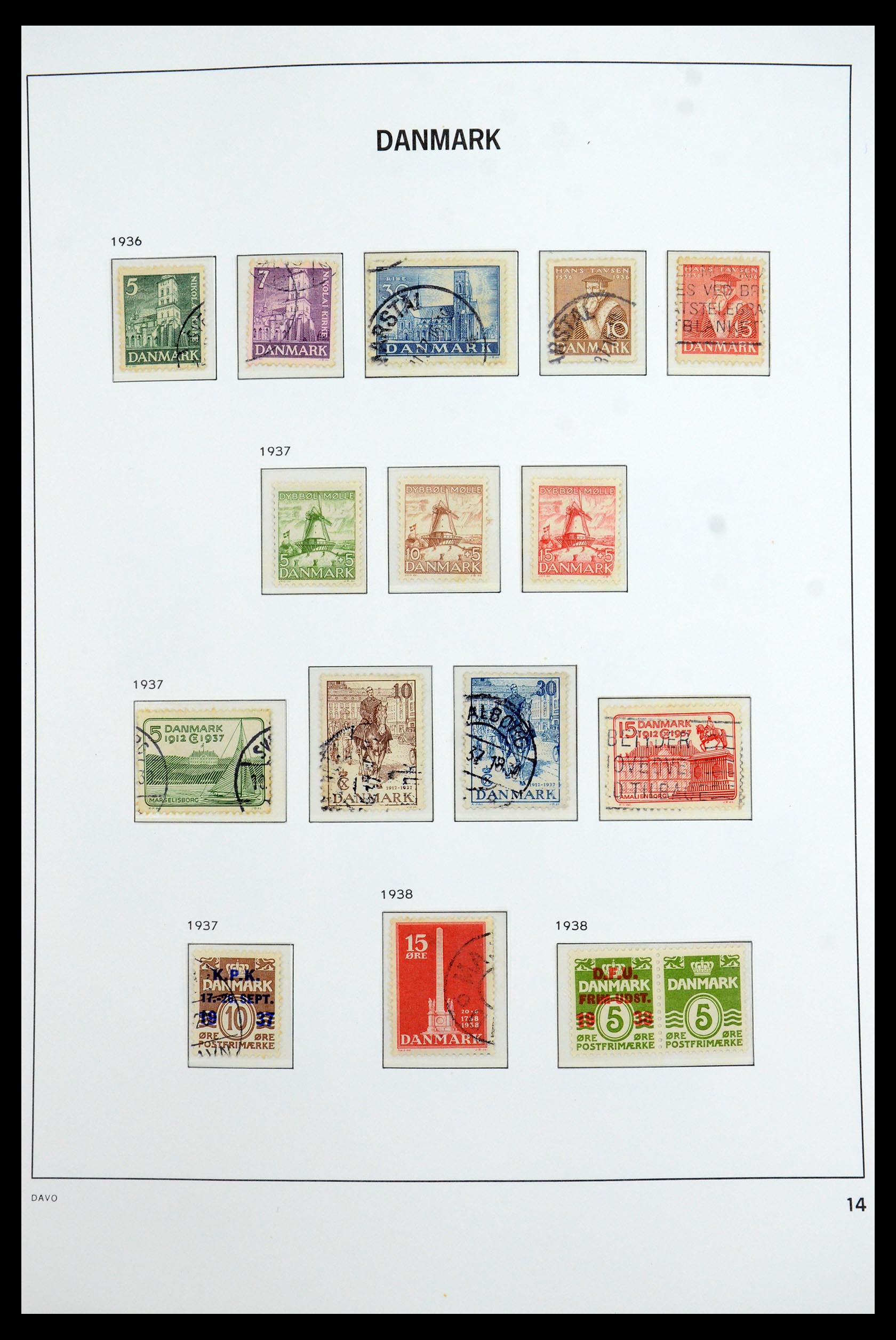 35760 014 - Postzegelverzameling 35760 Denemarken 1851-1995.