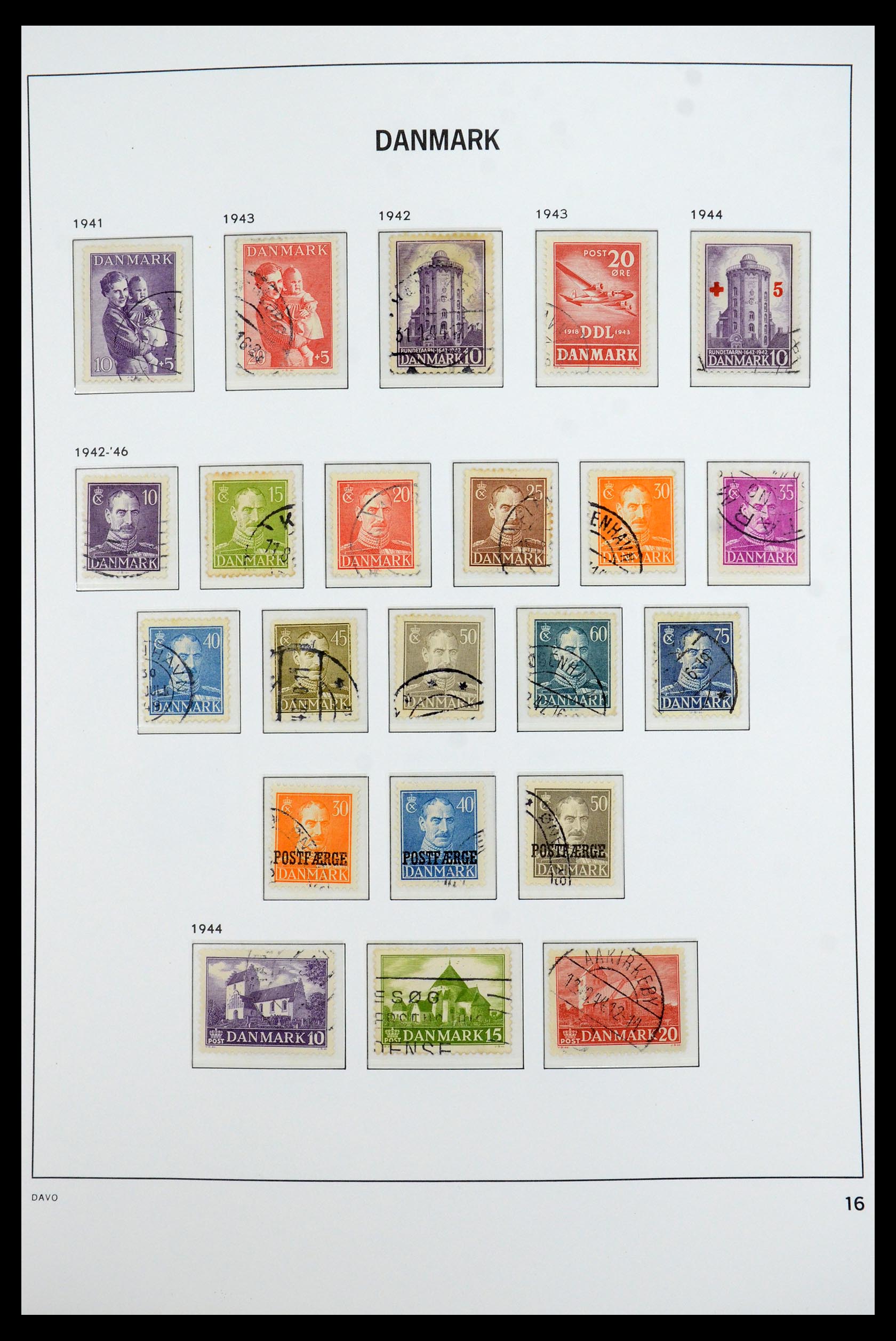 35760 016 - Postzegelverzameling 35760 Denemarken 1851-1995.