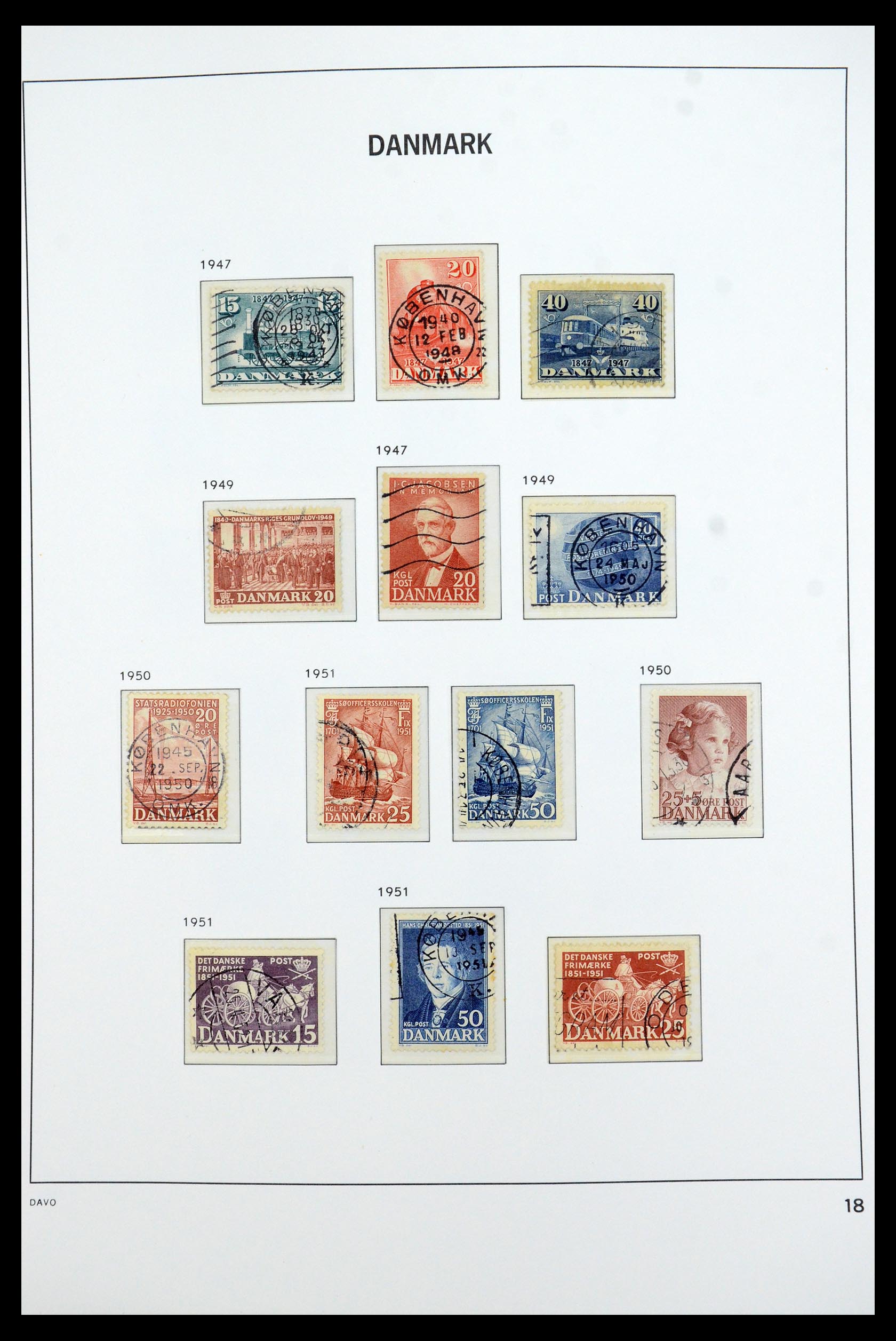 35760 018 - Postzegelverzameling 35760 Denemarken 1851-1995.