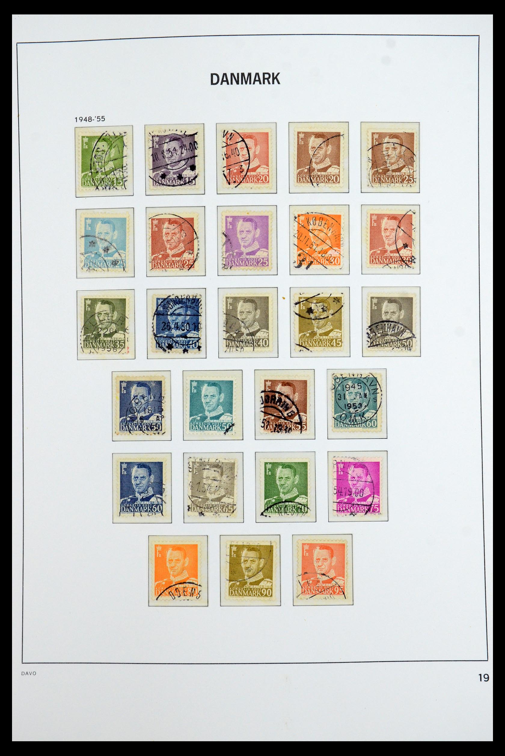 35760 019 - Postzegelverzameling 35760 Denemarken 1851-1995.