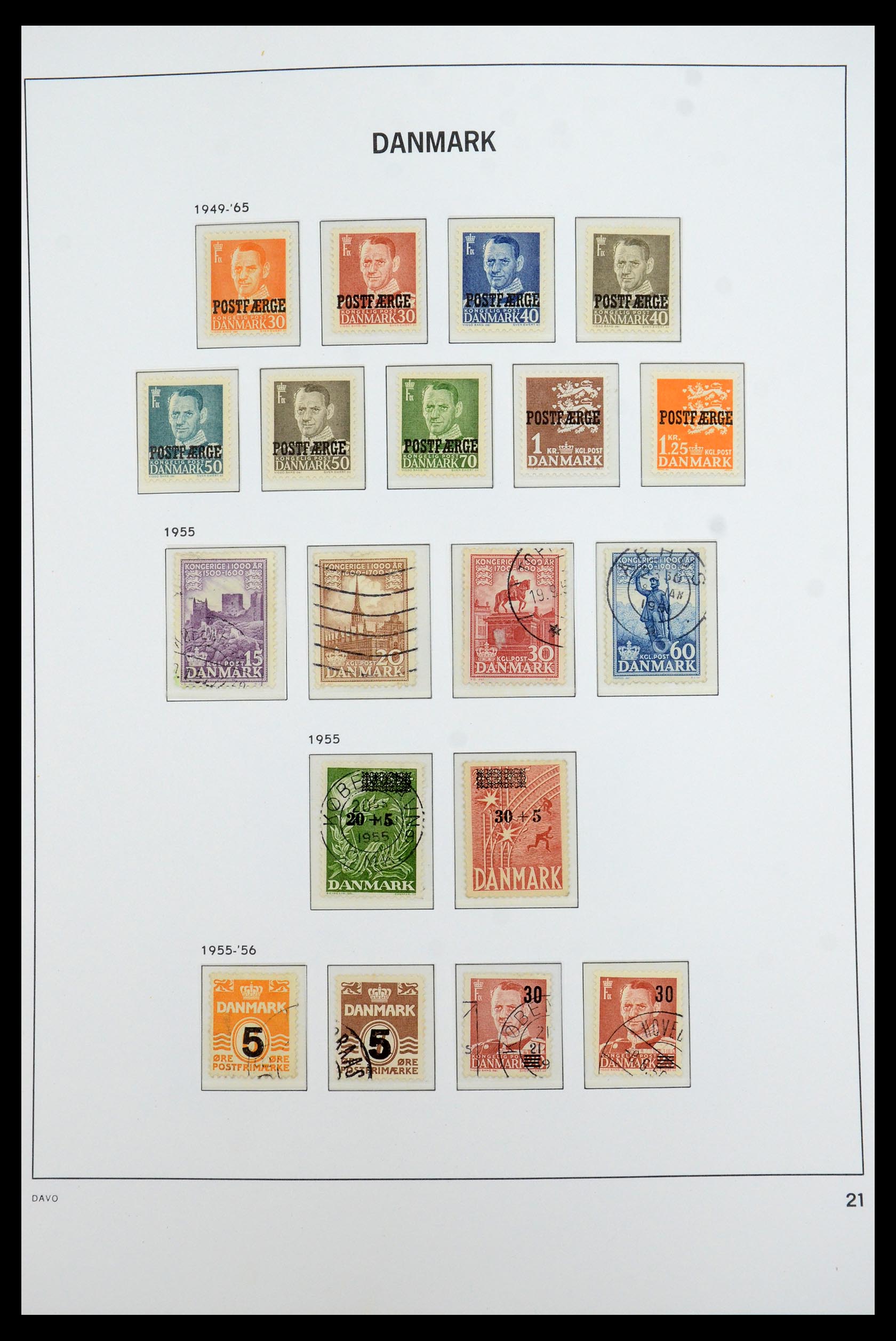 35760 021 - Postzegelverzameling 35760 Denemarken 1851-1995.