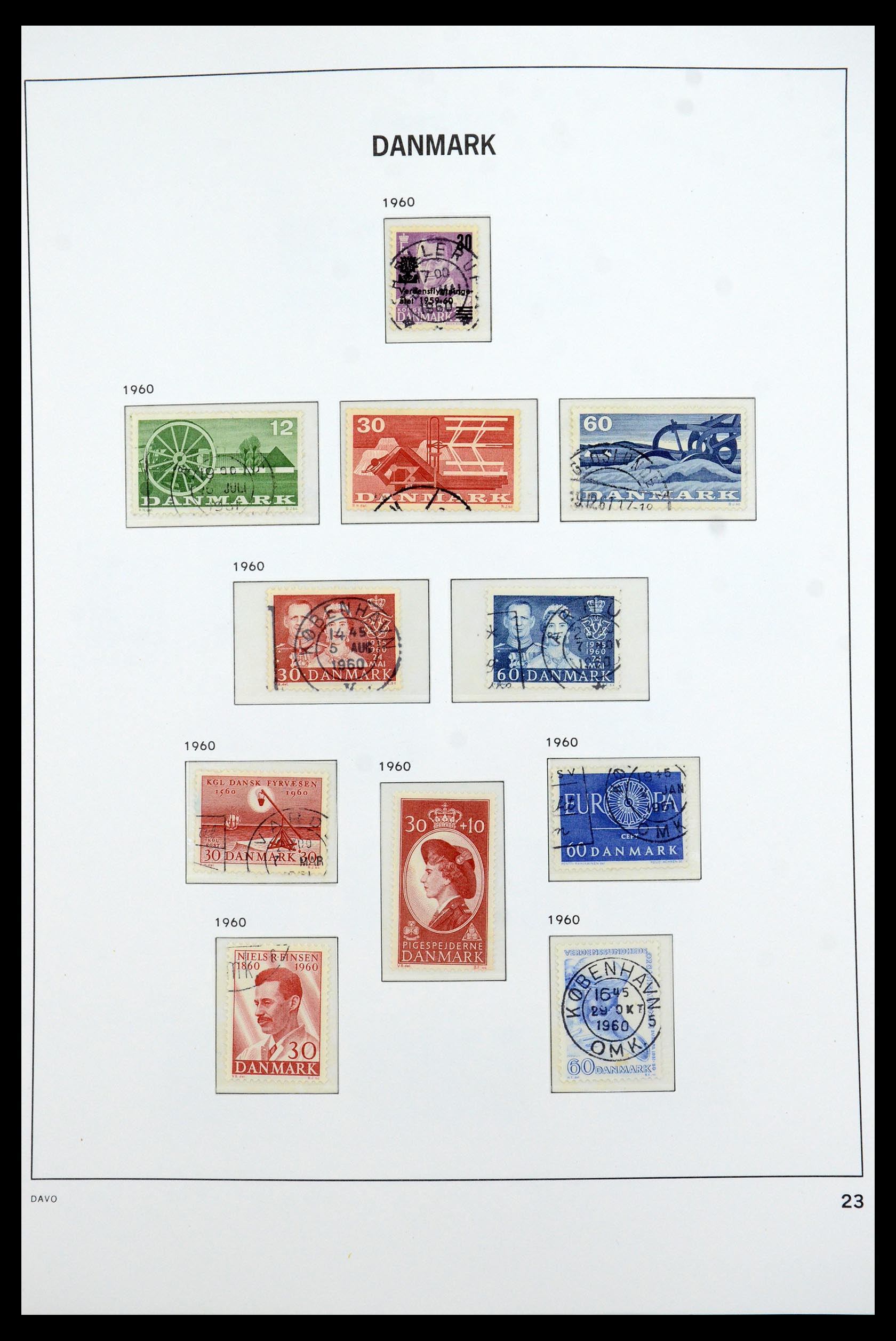 35760 023 - Postzegelverzameling 35760 Denemarken 1851-1995.