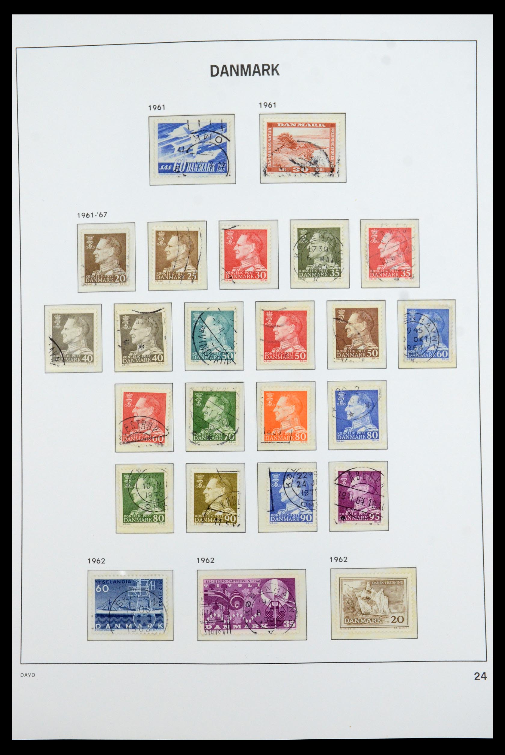 35760 024 - Postzegelverzameling 35760 Denemarken 1851-1995.